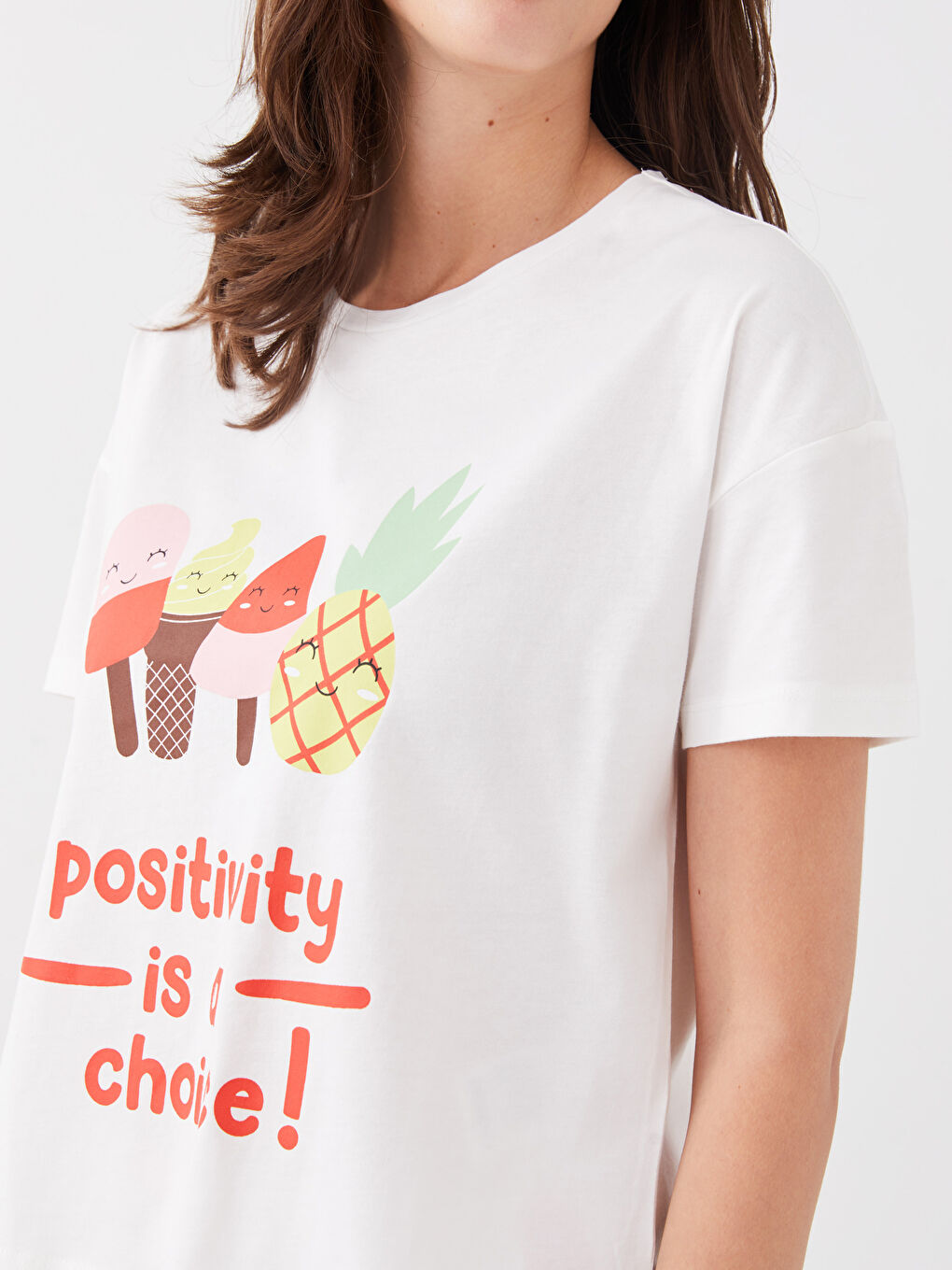 Crew Neck Printed Short Sleeve Women's Short Pyjamas Set-3