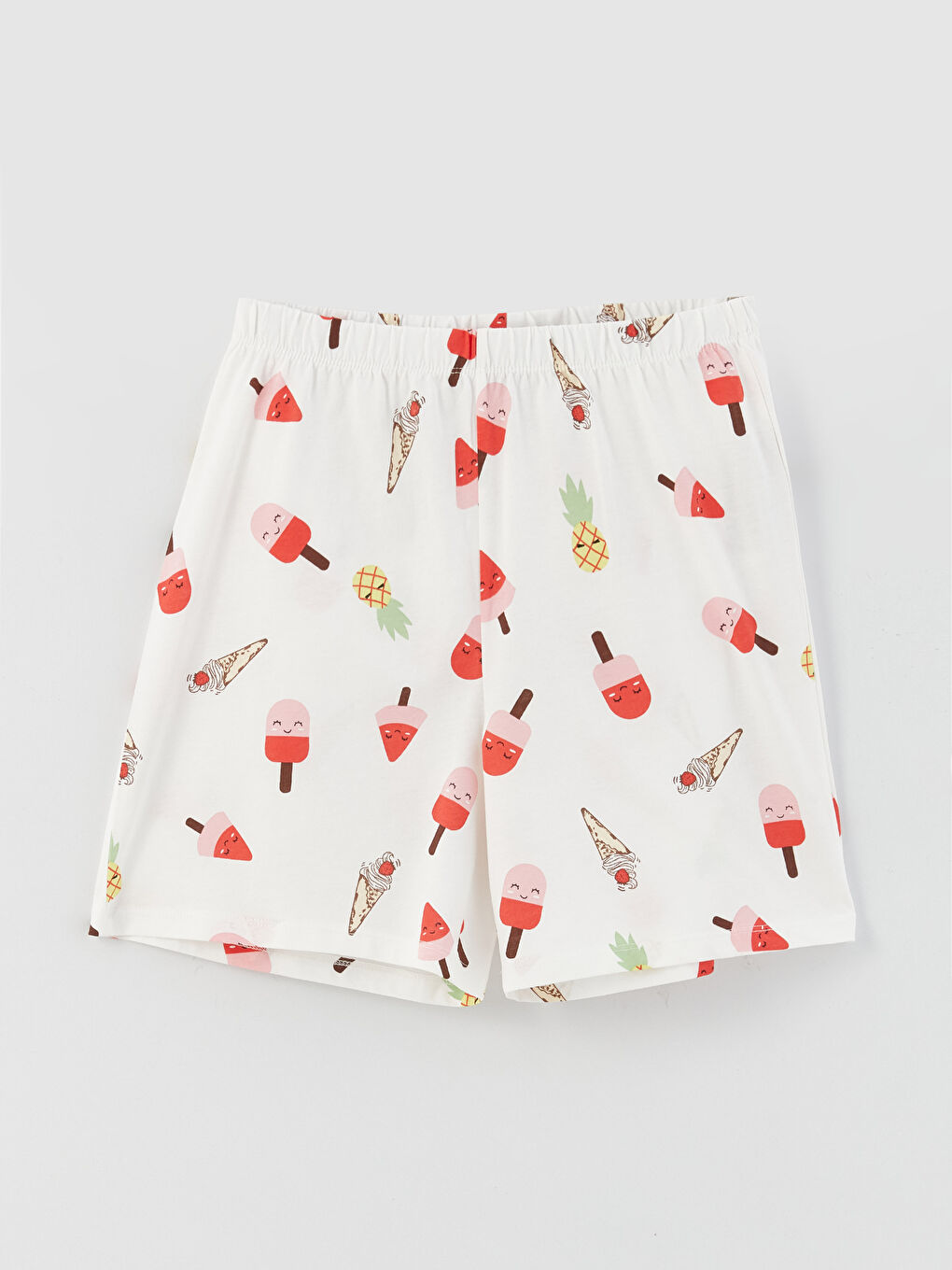 Crew Neck Printed Short Sleeve Women's Short Pyjamas Set-7