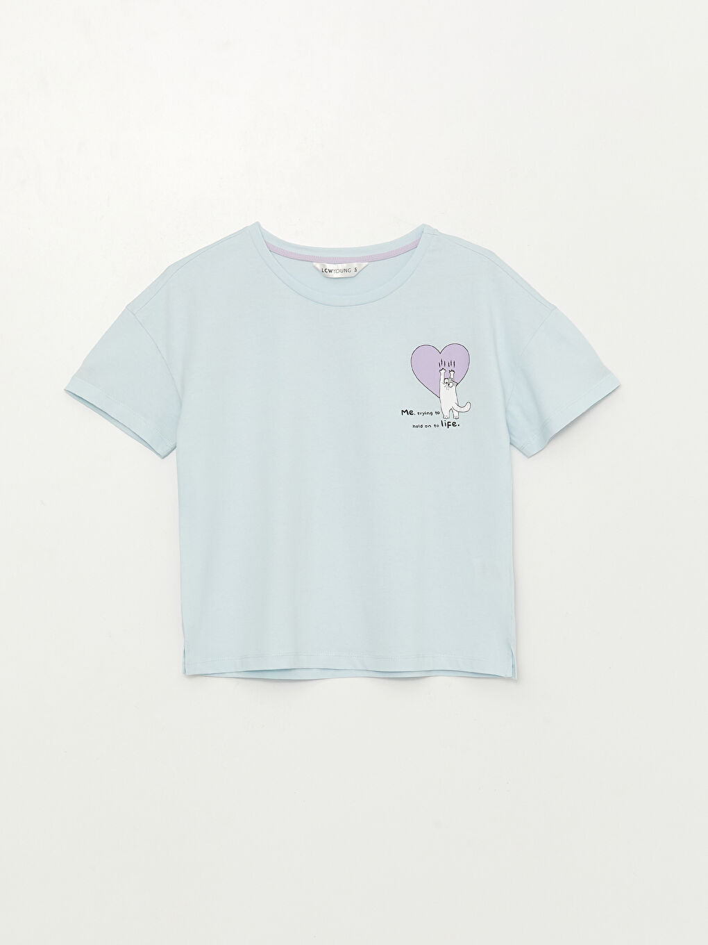 Mavi Bisiklet Yaka Baskılı Kısa Kollu Kadın Şortlu Pijama Takımı-6