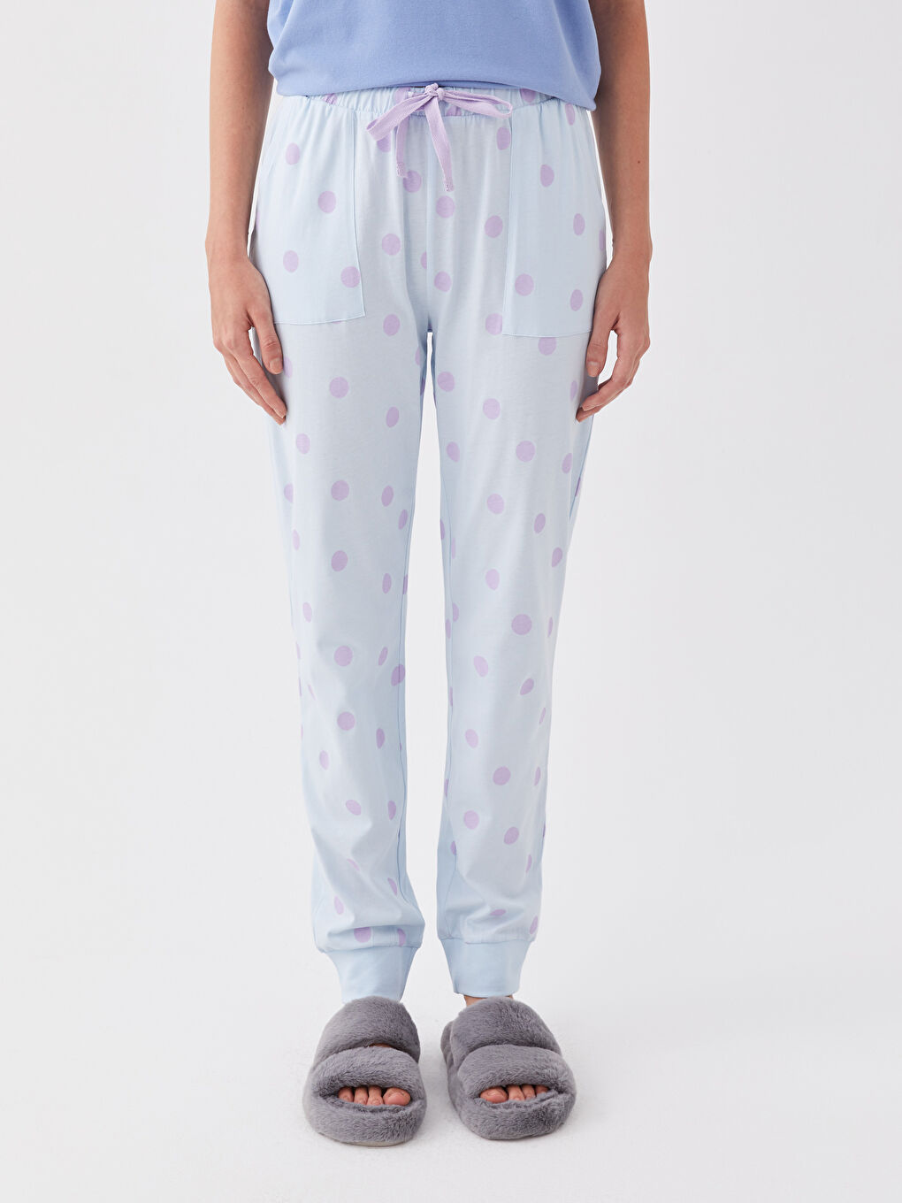 Elasticated Waist Patterned Women's Jogger Pyjama Bottoms-2