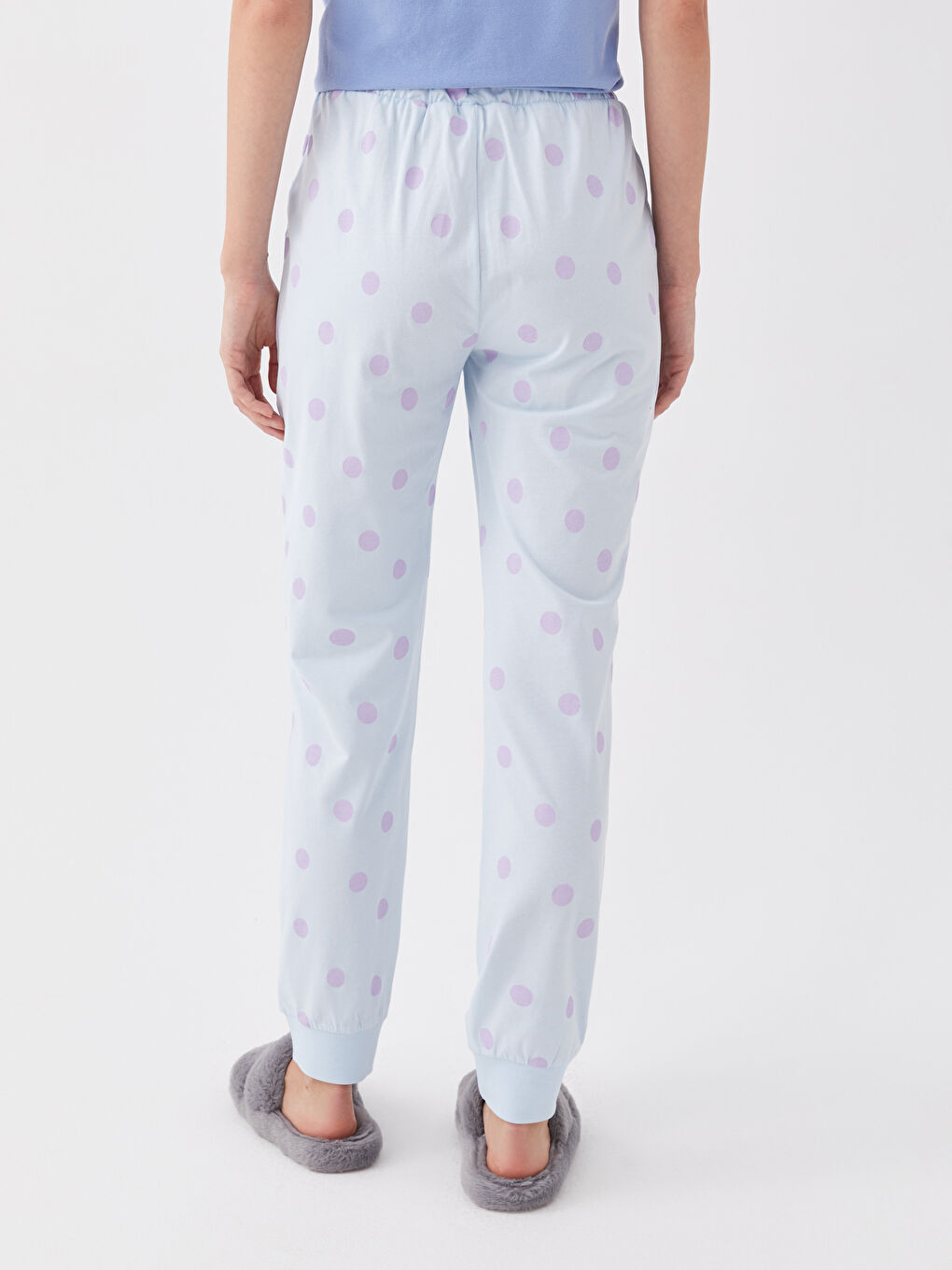 Elasticated Waist Patterned Women's Jogger Pyjama Bottoms-3