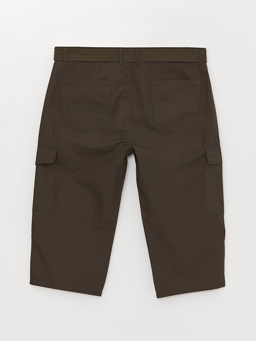 Haki Standart Kalıp Erkek Bermuda Şort-6