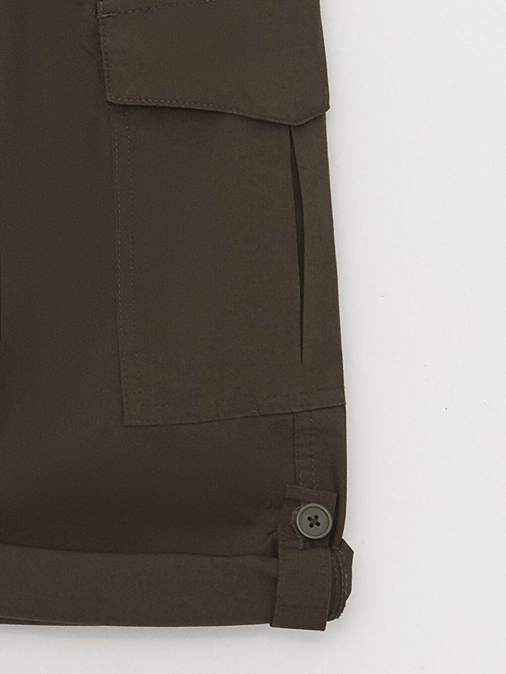 Haki Standart Kalıp Erkek Bermuda Şort-7