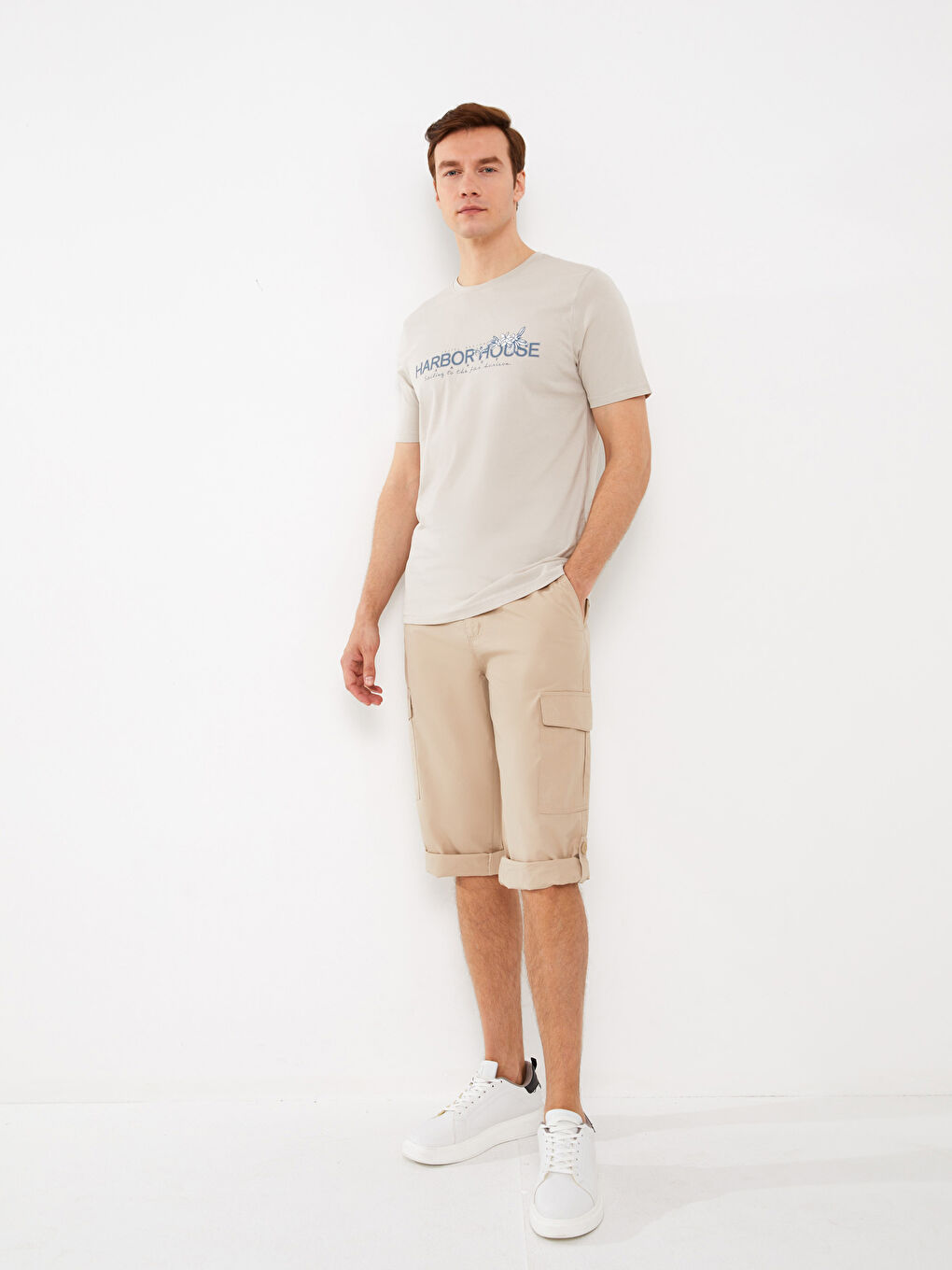 Standard Fit Men's Bermuda Shorts -S3BI20Z8-PVL