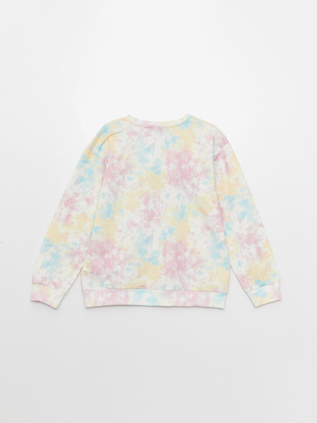 Karışık Bisiklet Yaka Baskılı Uzun Kollu Kadın Sweatshirt Anne Kız Kombini-6