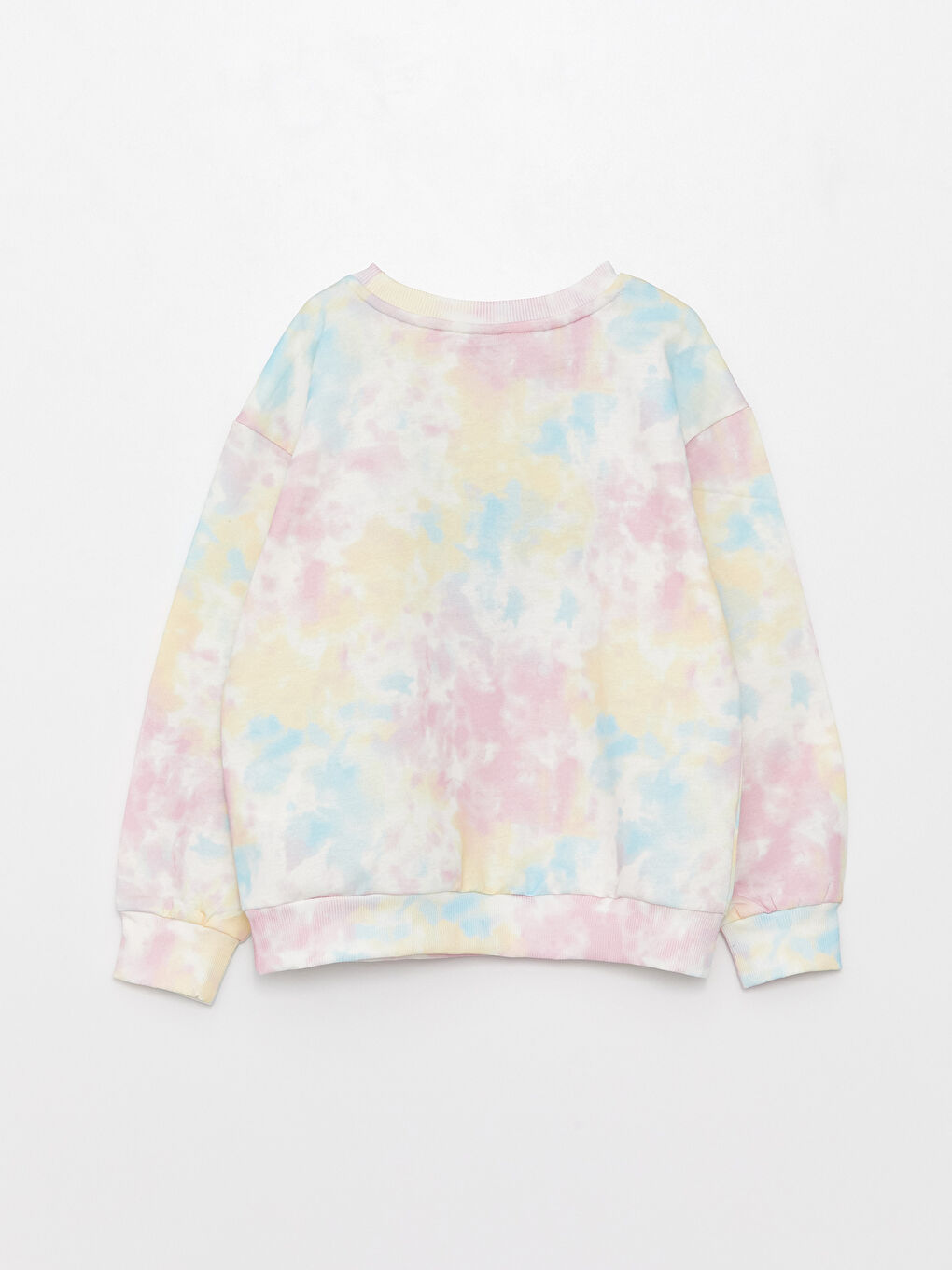 Свитшот с круглым вырезом, с принтом, с длинным рукавом, для девочек-1