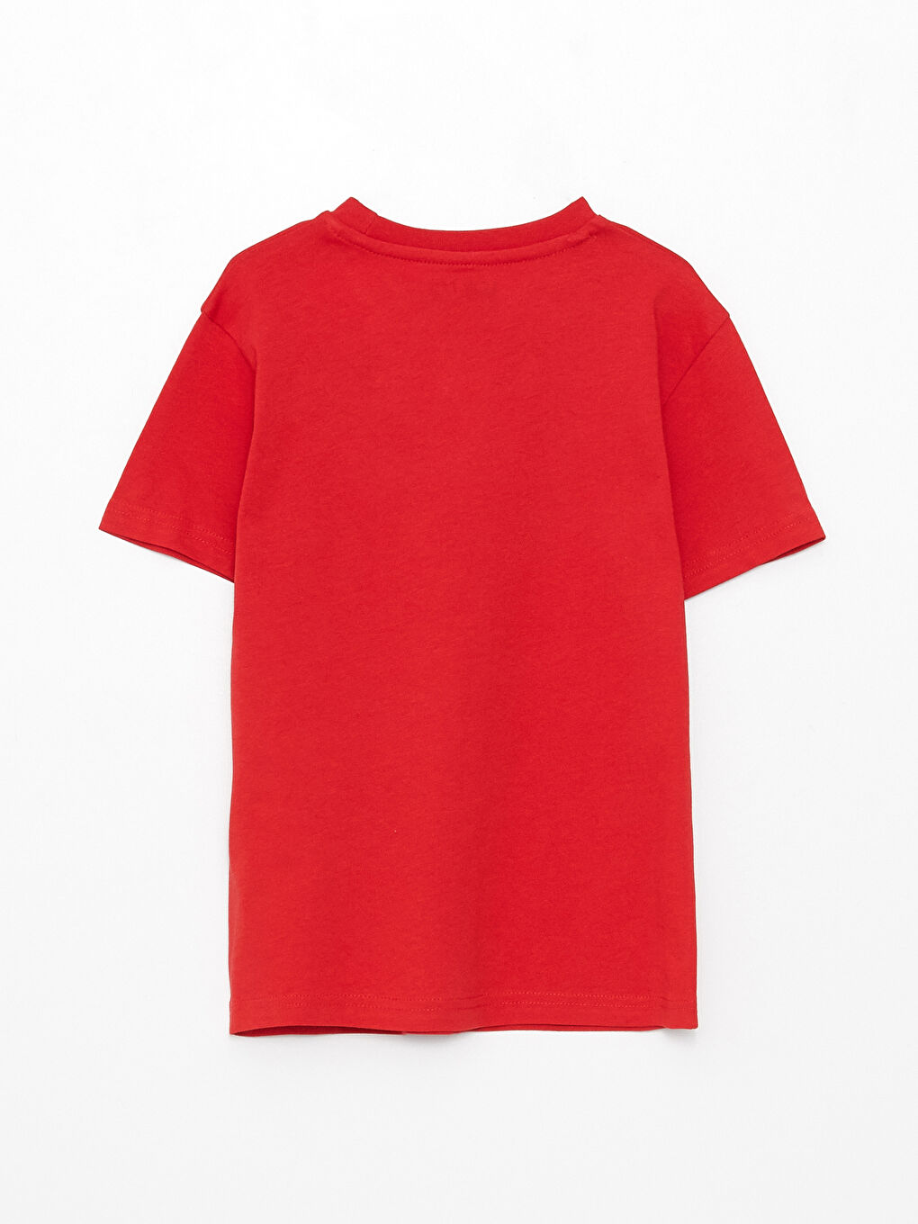 Kırmızı Bisiklet Yaka Baskılı Kısa Kollu Erkek Çocuk Tişört-2
