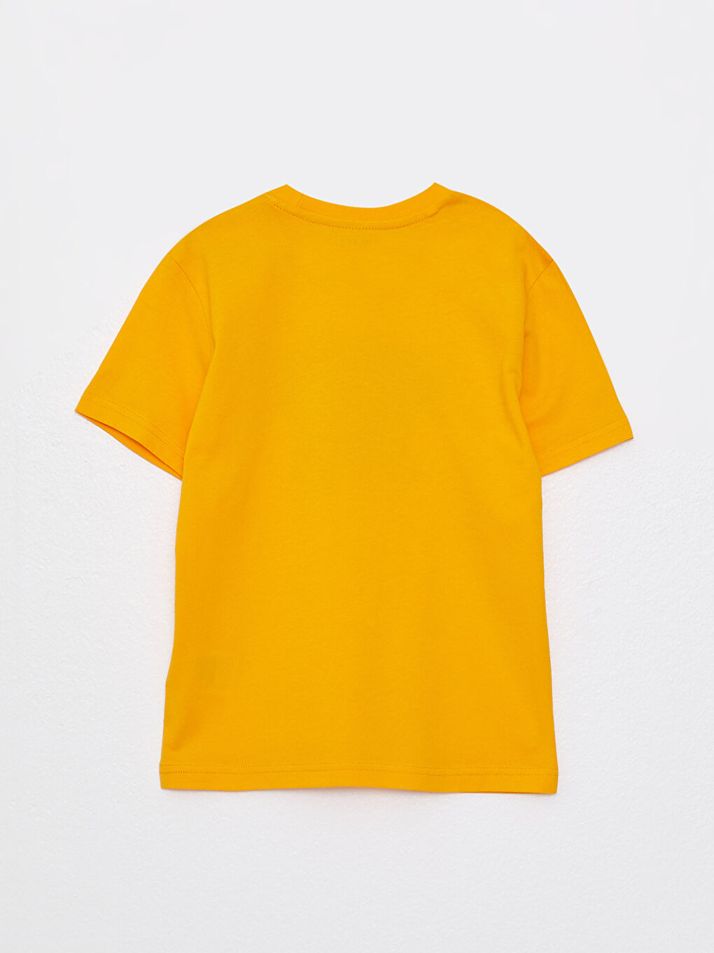 Turuncu Bisiklet Yaka Baskılı Kısa Kollu Erkek Çocuk Tişört-1