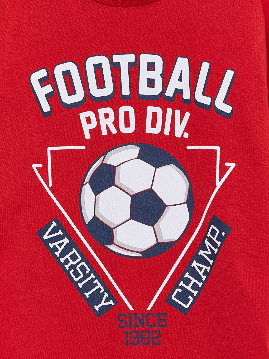 Kırmızı Bisiklet Yaka Baskılı Kısa Kollu Erkek Çocuk Tişört-2