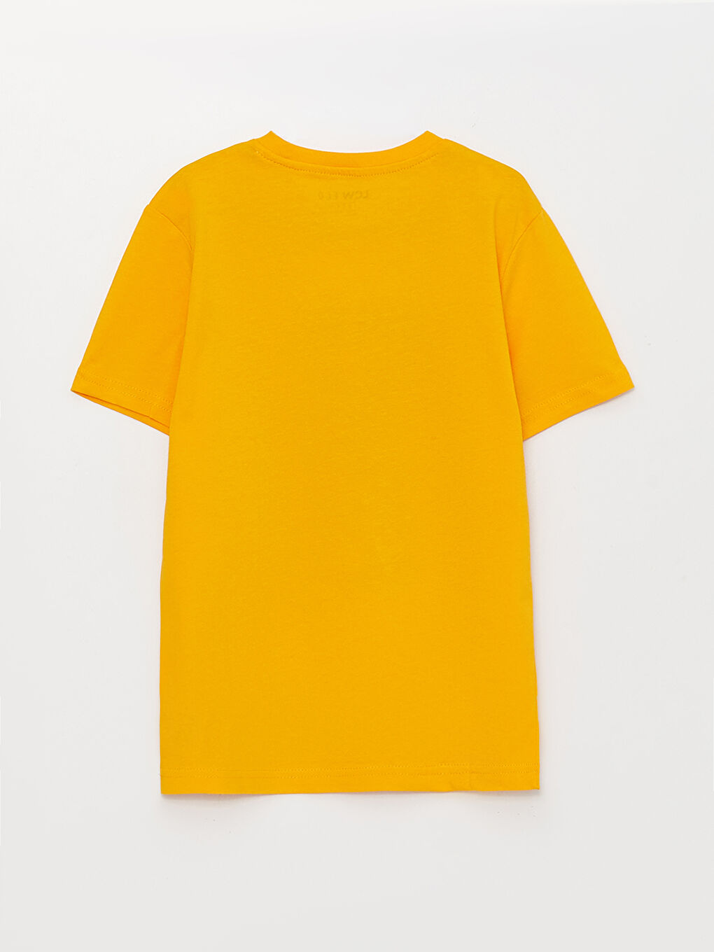 Turuncu Bisiklet Yaka Baskılı Kısa Kollu Erkek Çocuk Tişört-1