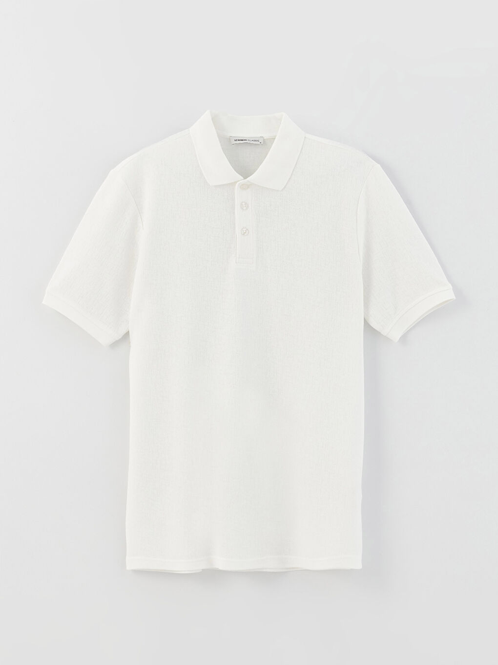 Ekru Polo Yaka Kısa Kollu Keten Karışımlı Erkek Tişört-6