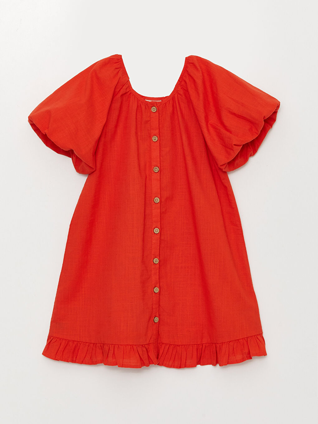 Square Collar Basic Short Sleeve Girls' Dress -S3BI74Z4-GMT