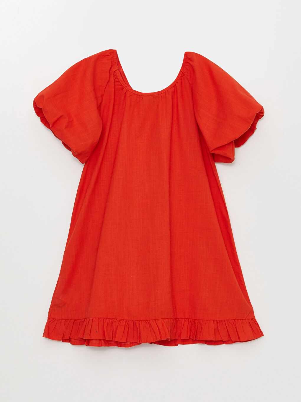 Square Collar Basic Short Sleeve Girls' Dress -S3BI74Z4-GMT