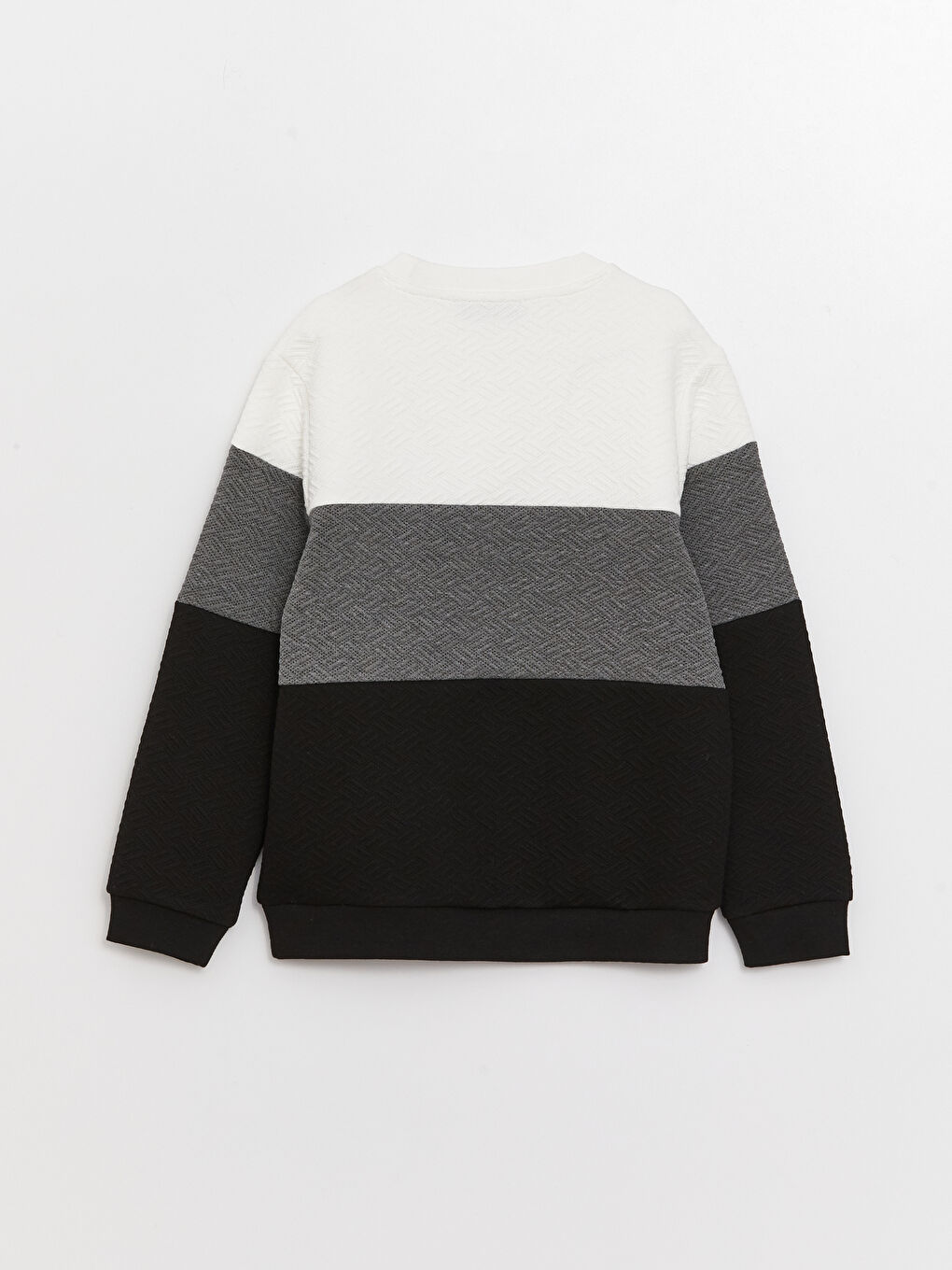 Hanorac cu Guler Rotund Bloc de Culoare Mânecă Lungă pentru Băieți-1