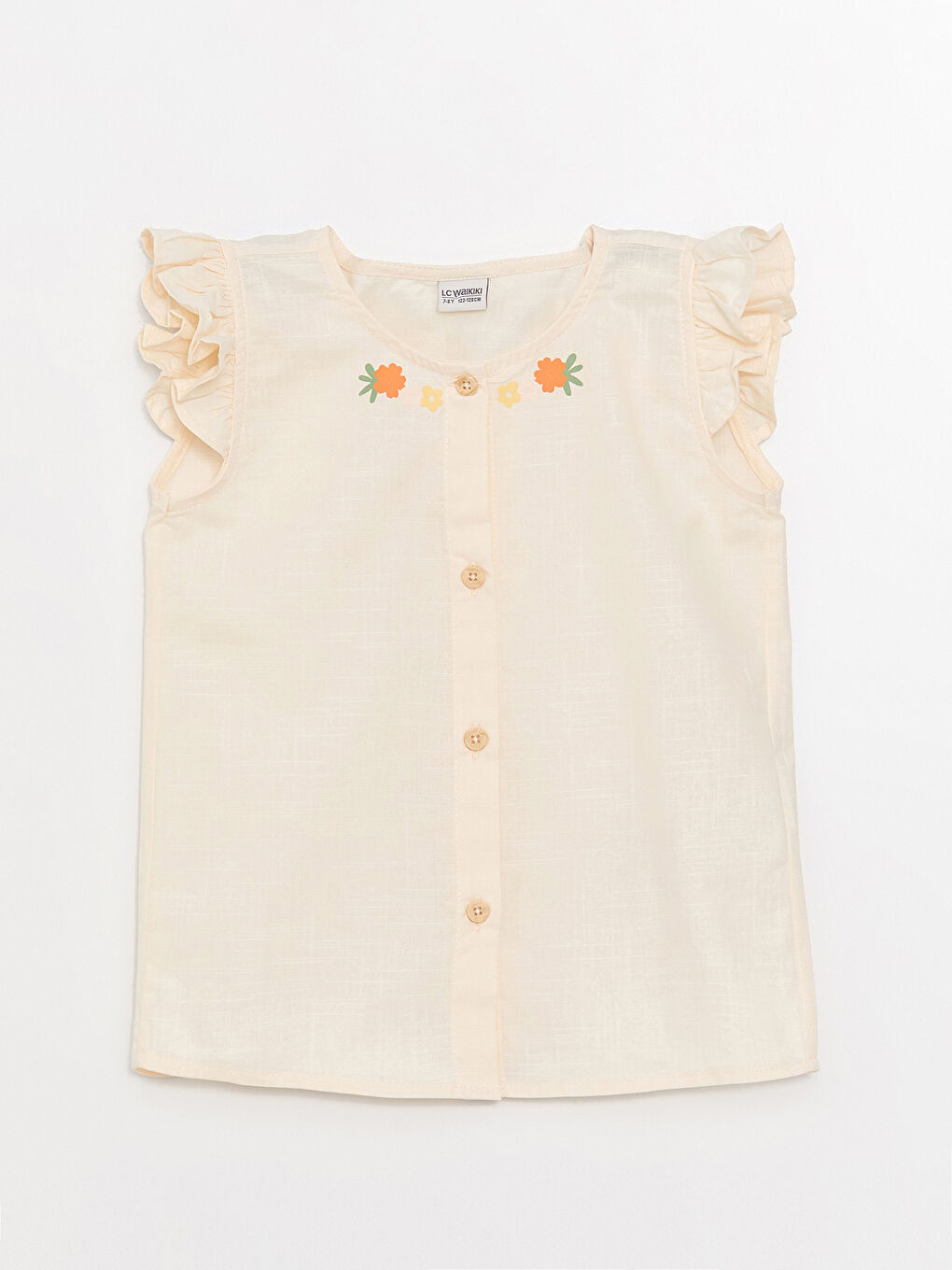 Дөңгелек жағалы принтті қыздарға арналған жейде