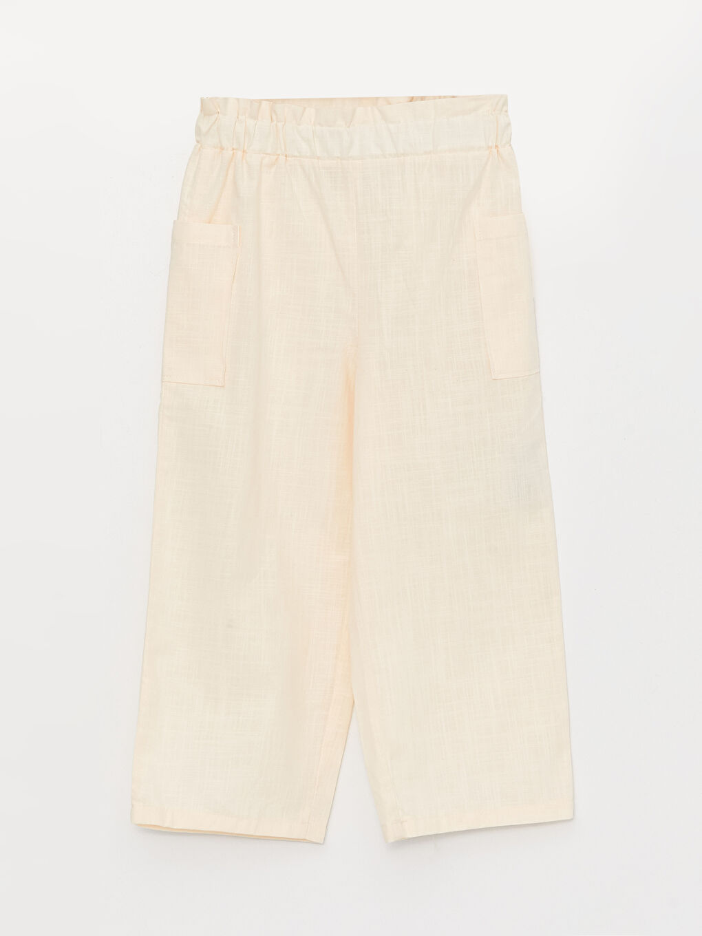 Pantaloni Capri Simpli pentru Fete cu Talie Elastică