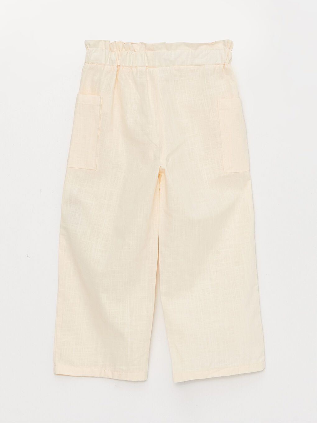 Pantaloni Capri Simpli pentru Fete cu Talie Elastică-1