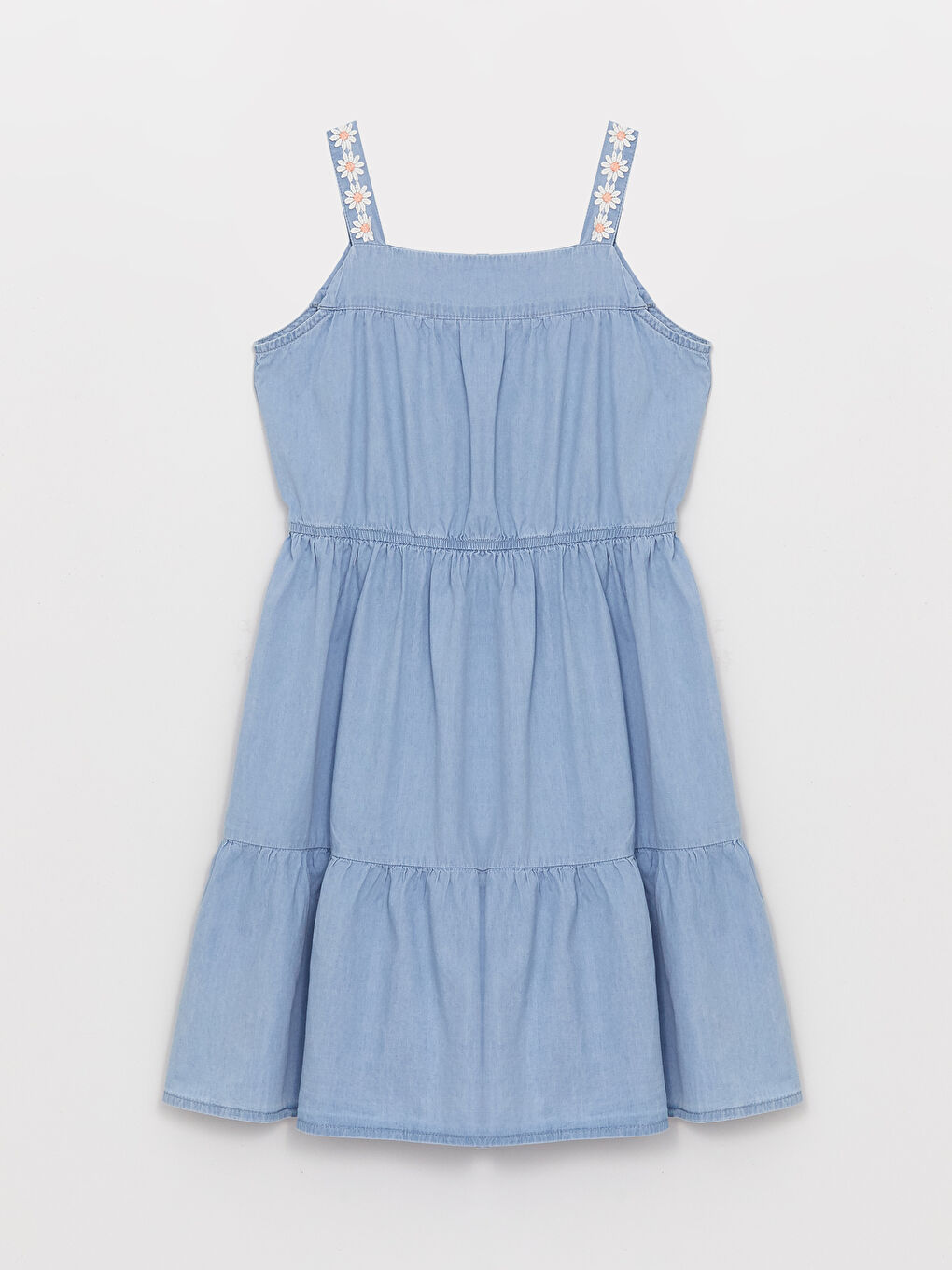 Square Collar Girl Jean Dress -S3BI99Z4-311