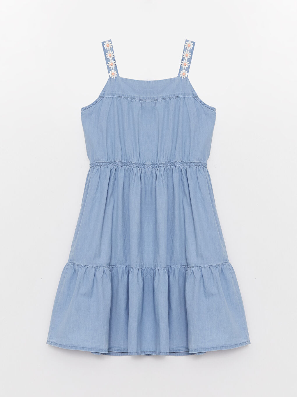 Square Collar Girl Jean Dress -S3BI99Z4-311