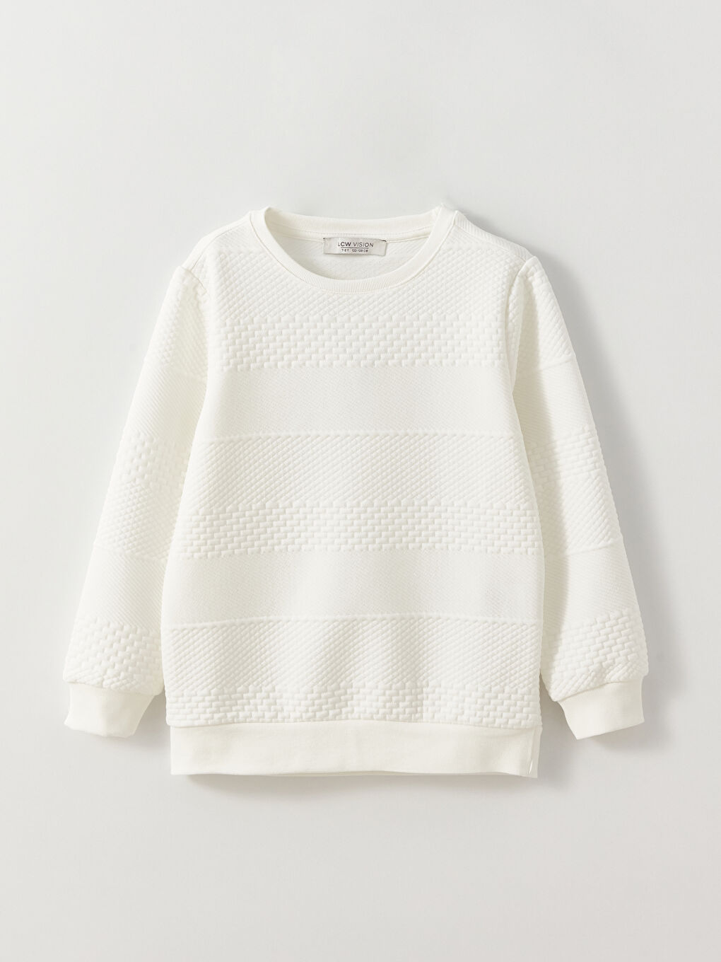 سويت شيرت ياقة دائرية منقوش كم طويل للأولاد-2