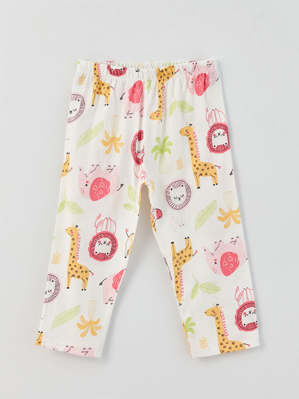 Set Pijama Fete Bebeluși Imprimat cu Mânecă Lungă și Guler Polo-2