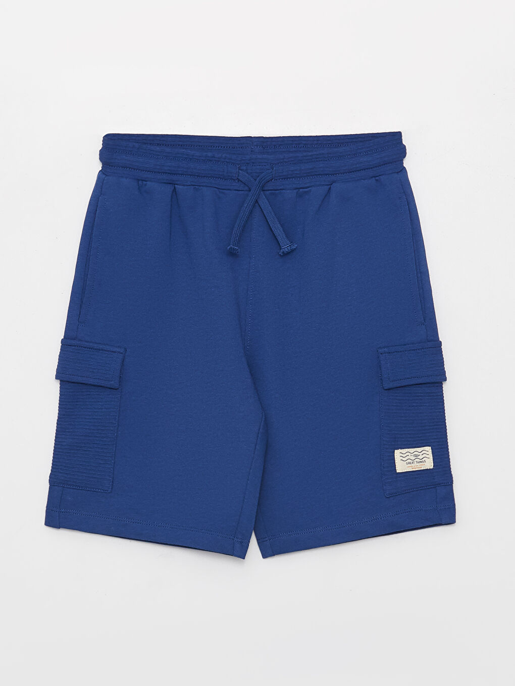 Mavi Beli Lastikli Basic Erkek Çocuk Bermuda