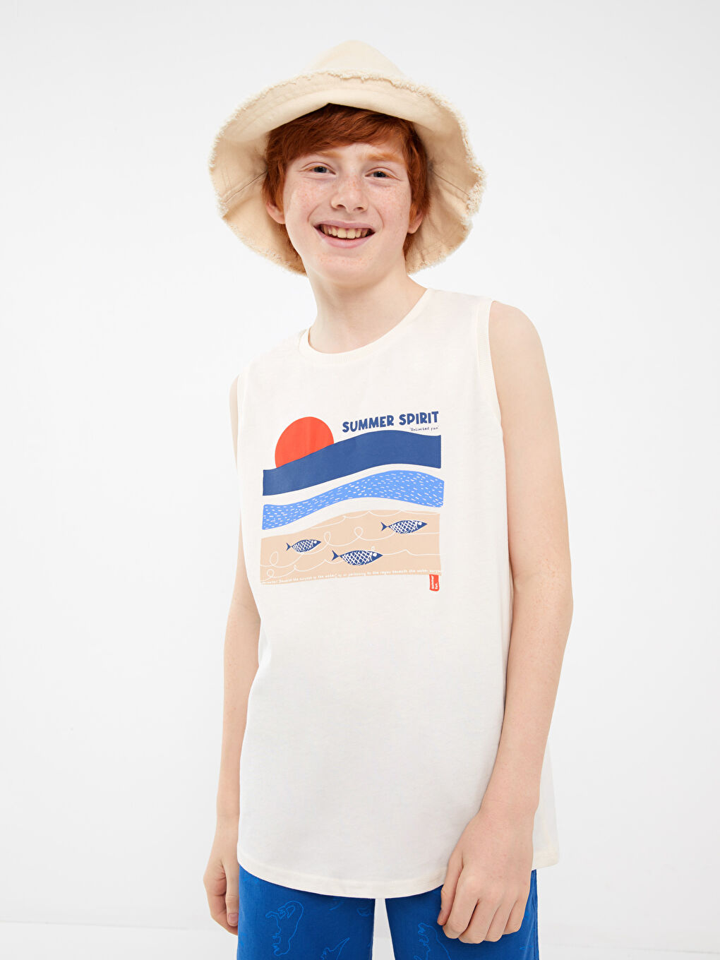 Майка свободного кроя с круглым вырезом для мальчиков-1