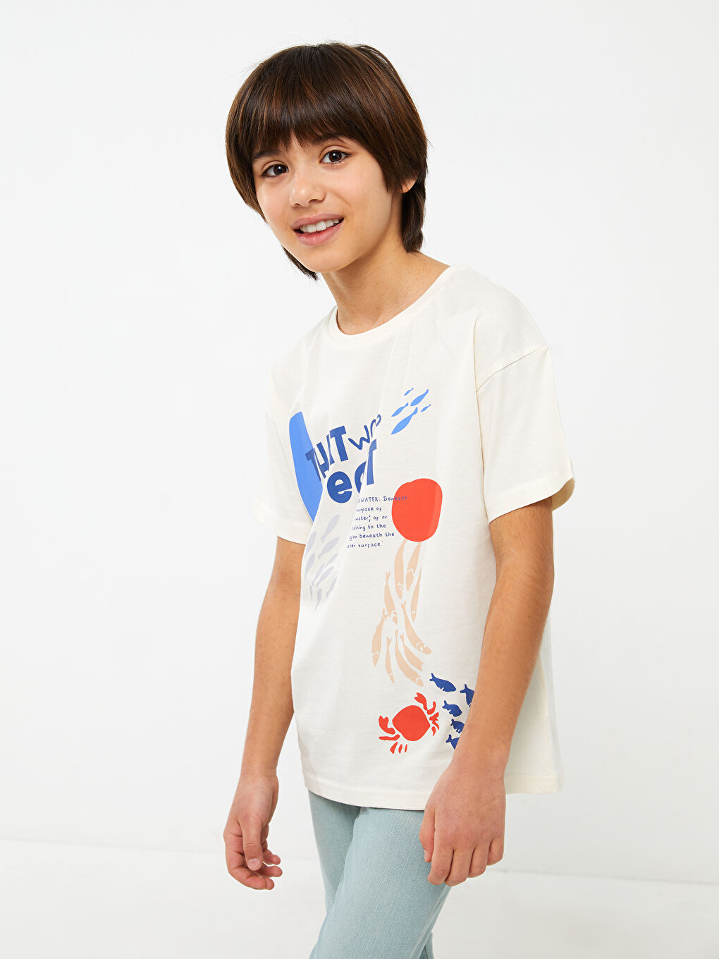Oversize Crew Neck Boys' T-Shirt-1