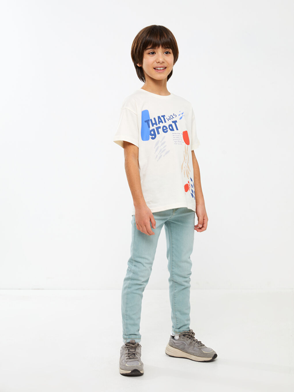 Oversize Crew Neck Boys' T-Shirt-3