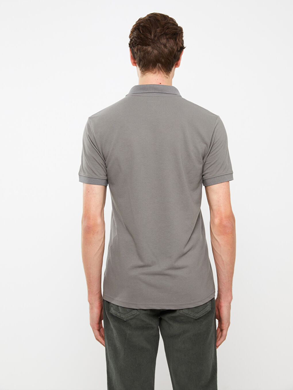 პოლო კისრის მოკლე სახელო მამაკაცის მაისური-4