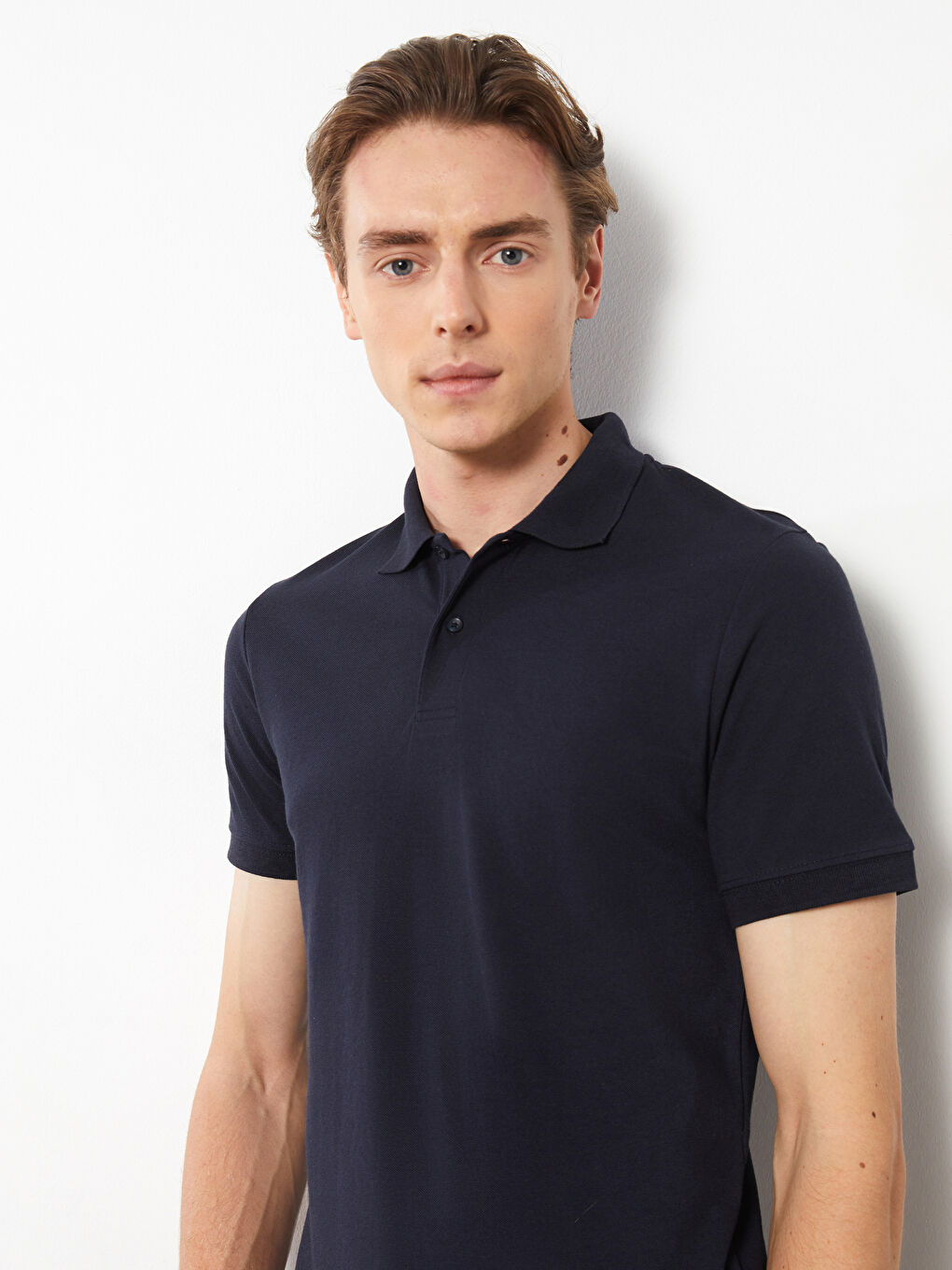 Polo Neck Short Sleeve Men's T-Shirt-1