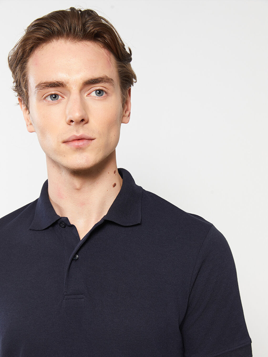 Polo Neck Short Sleeve Men's T-Shirt-3