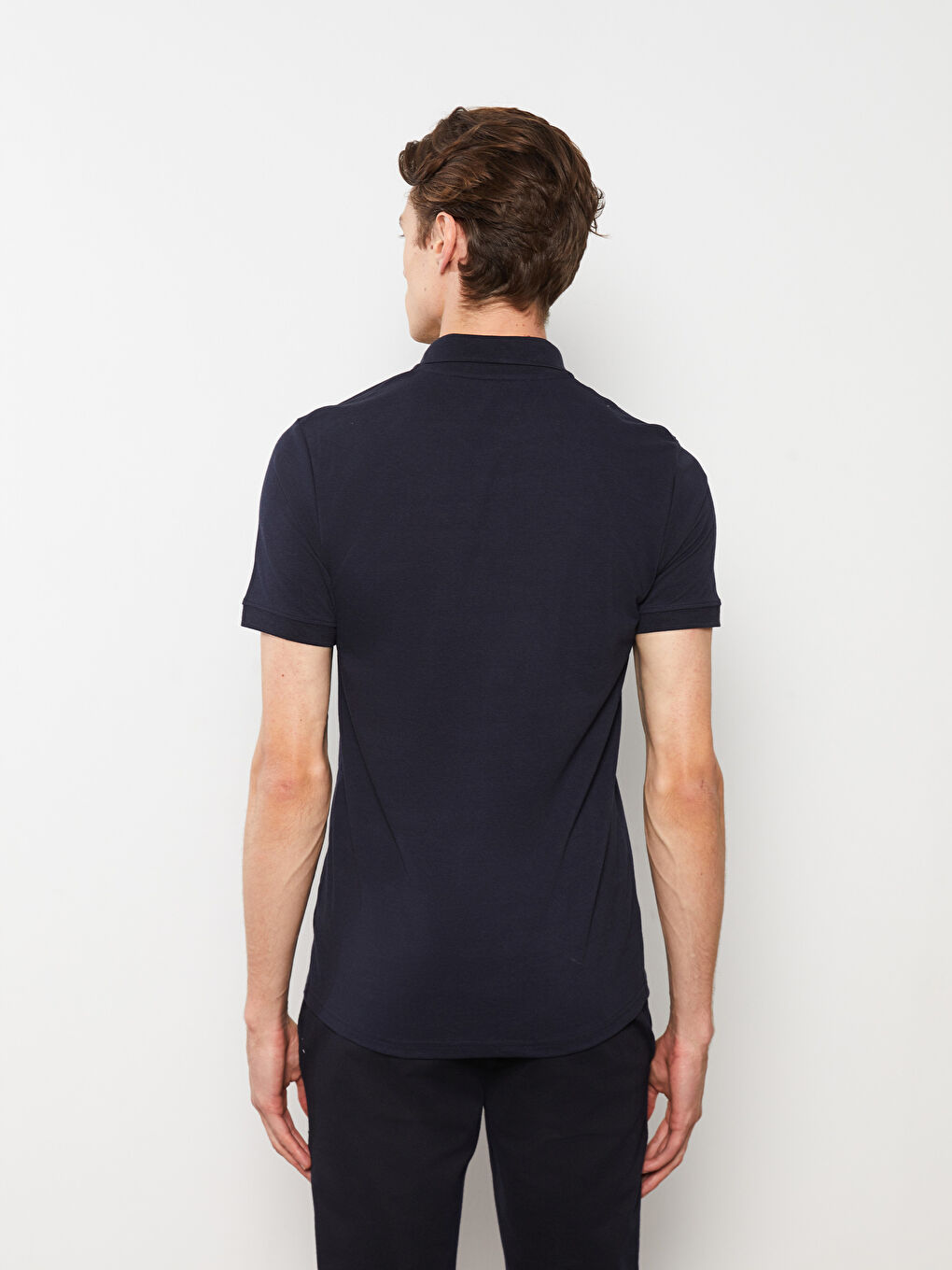 Polo Neck Short Sleeve Men's T-Shirt-4