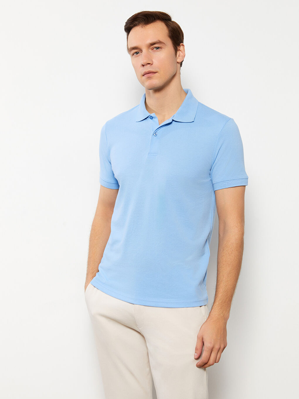 Polo Neck Short Sleeve Men's T-Shirt