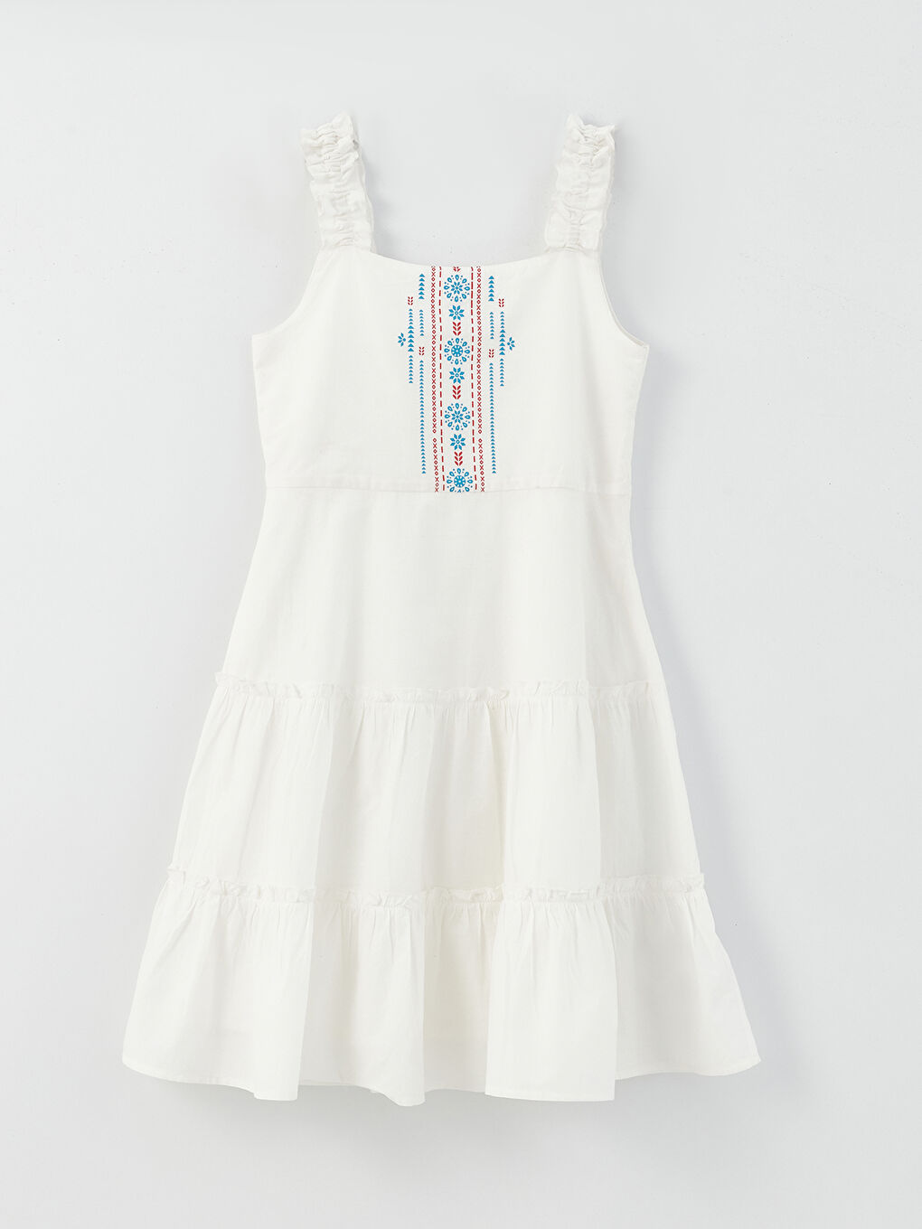 LCW Kids Rochie Fete Imprimată Cu Bretele Guler Pătrat -S3BJ46Z4-R9J
