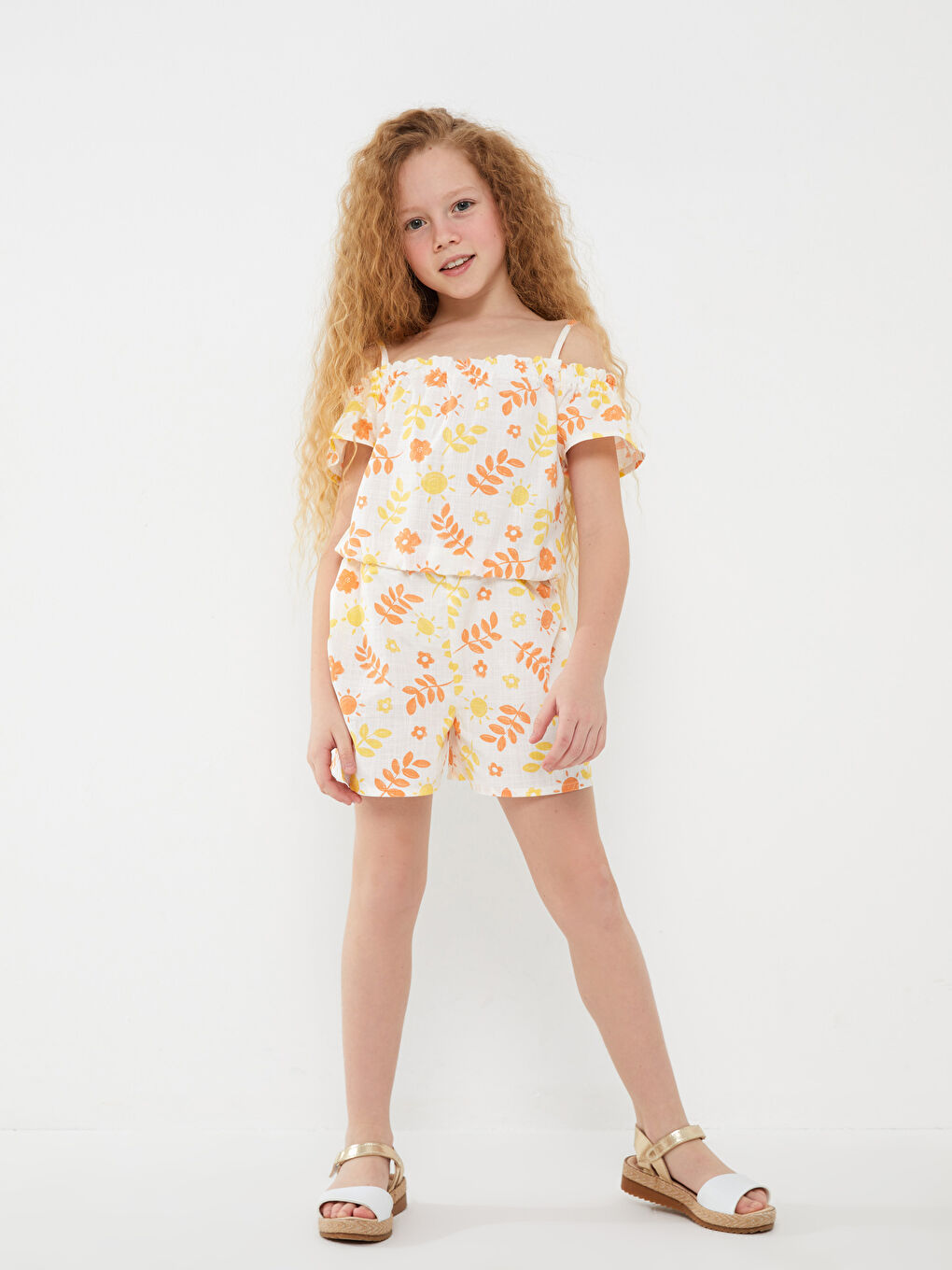 LC Waikiki Boat Neck Girls Overalls -S3BJ47Z4-LRA - LC Waikiki