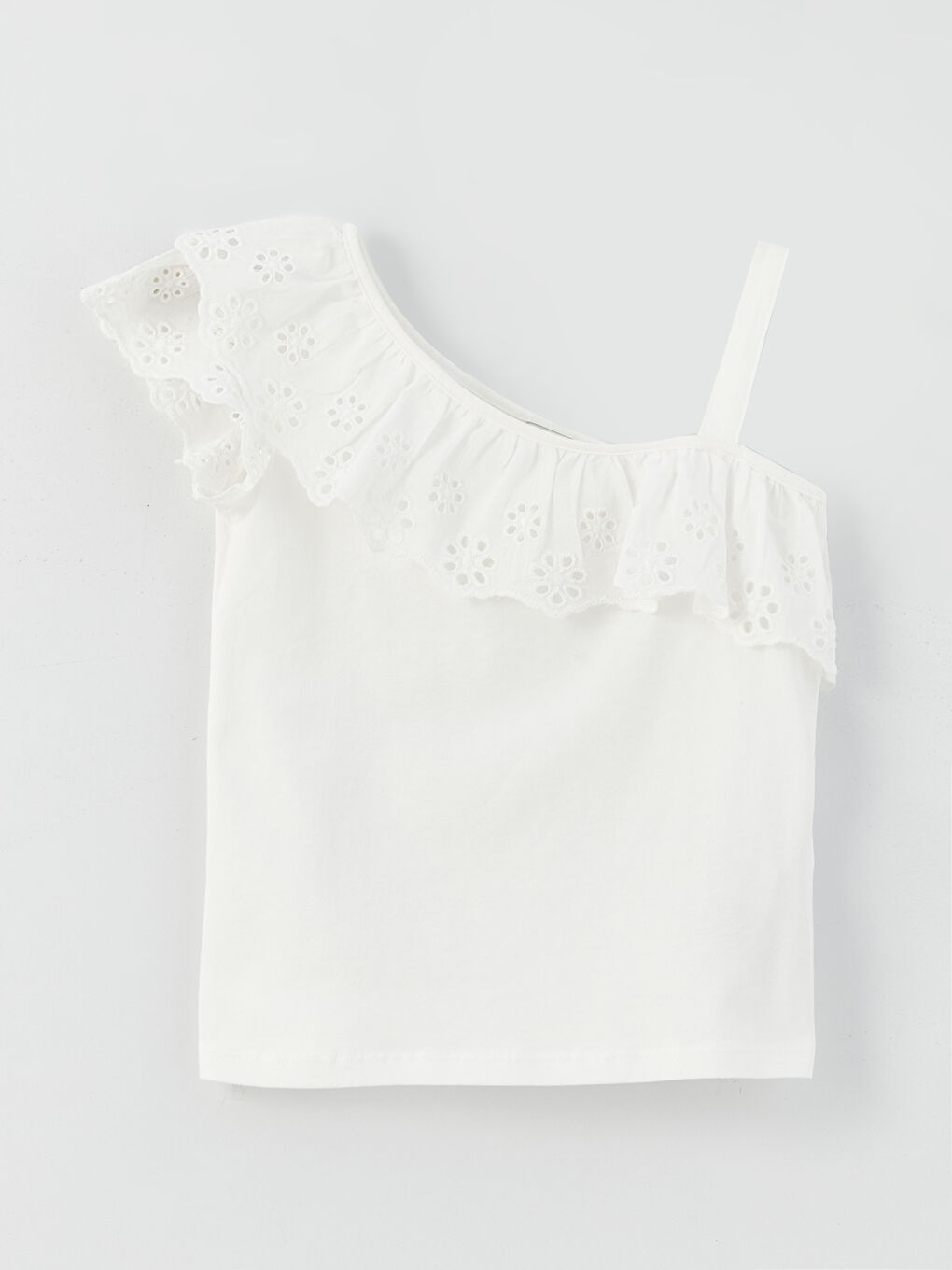 Scallop Detailed Girl's T-Shirt