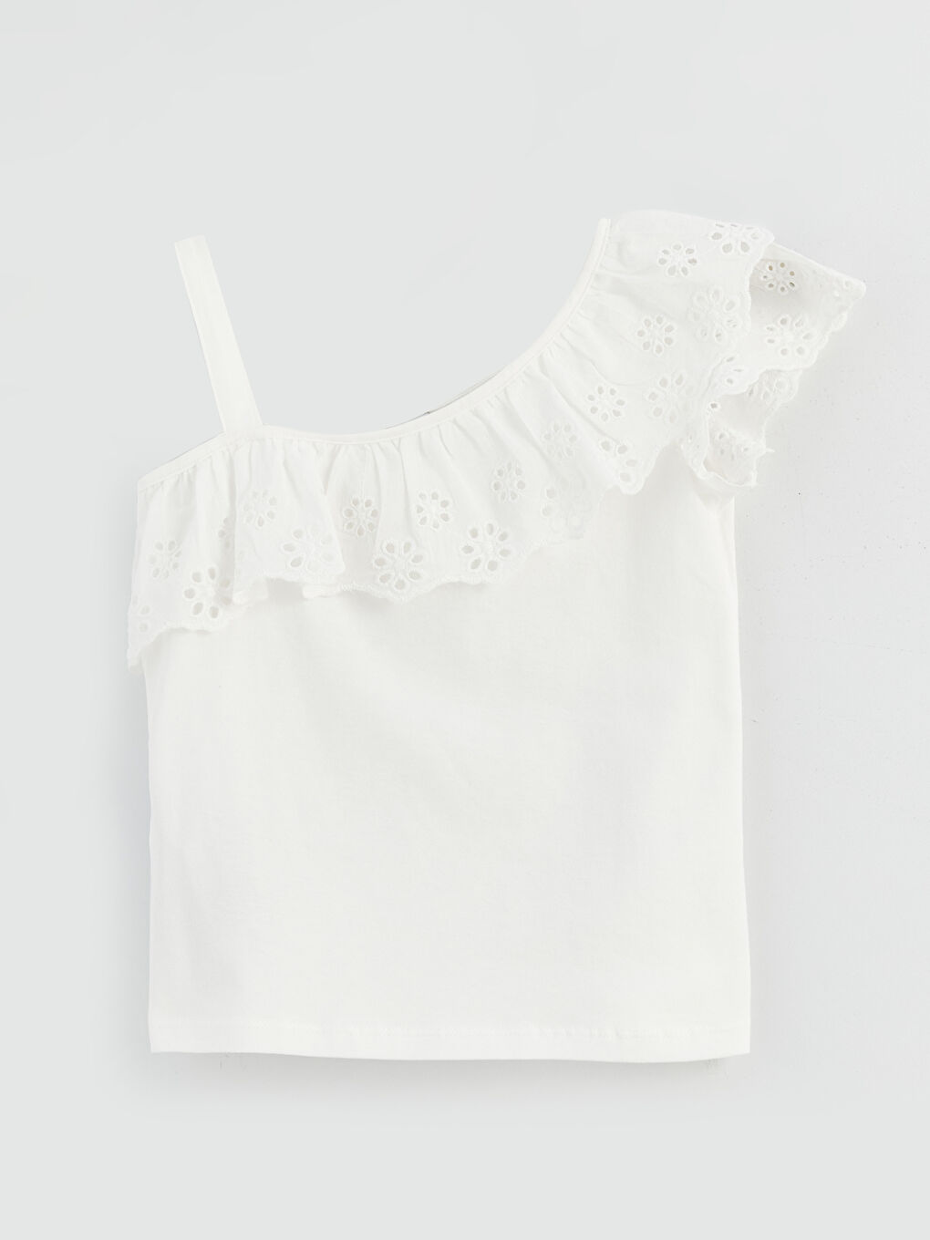 Scallop Detailed Girl's T-Shirt-1