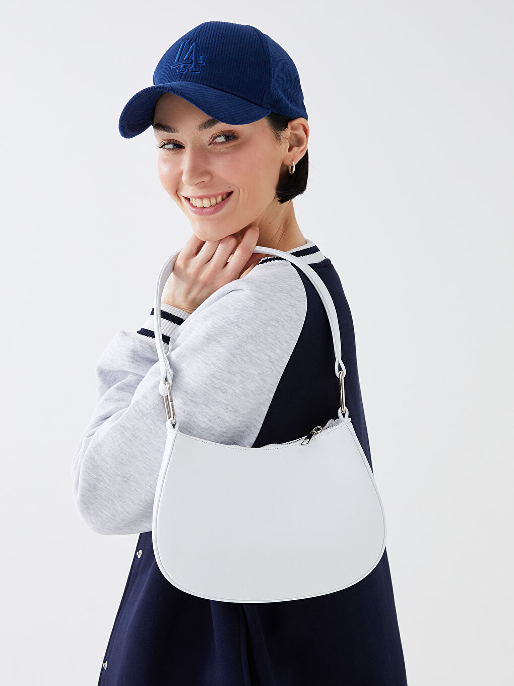 Әйелдерге арналған жасанды былғары багет сөмке-1