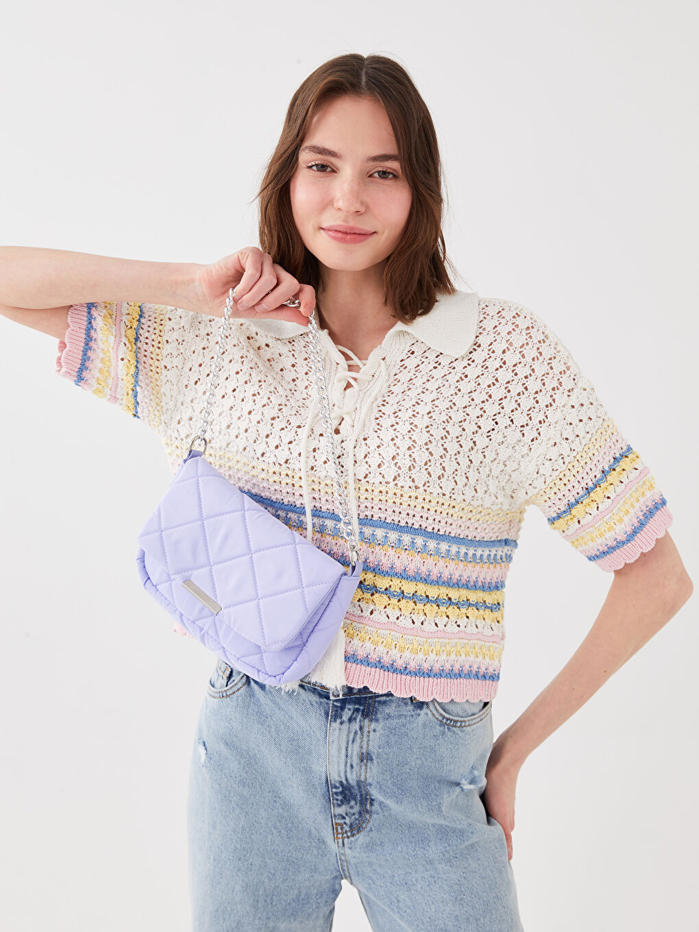 Стеганая Женская Сумка Кроссбоди из Парашютной Ткани-2