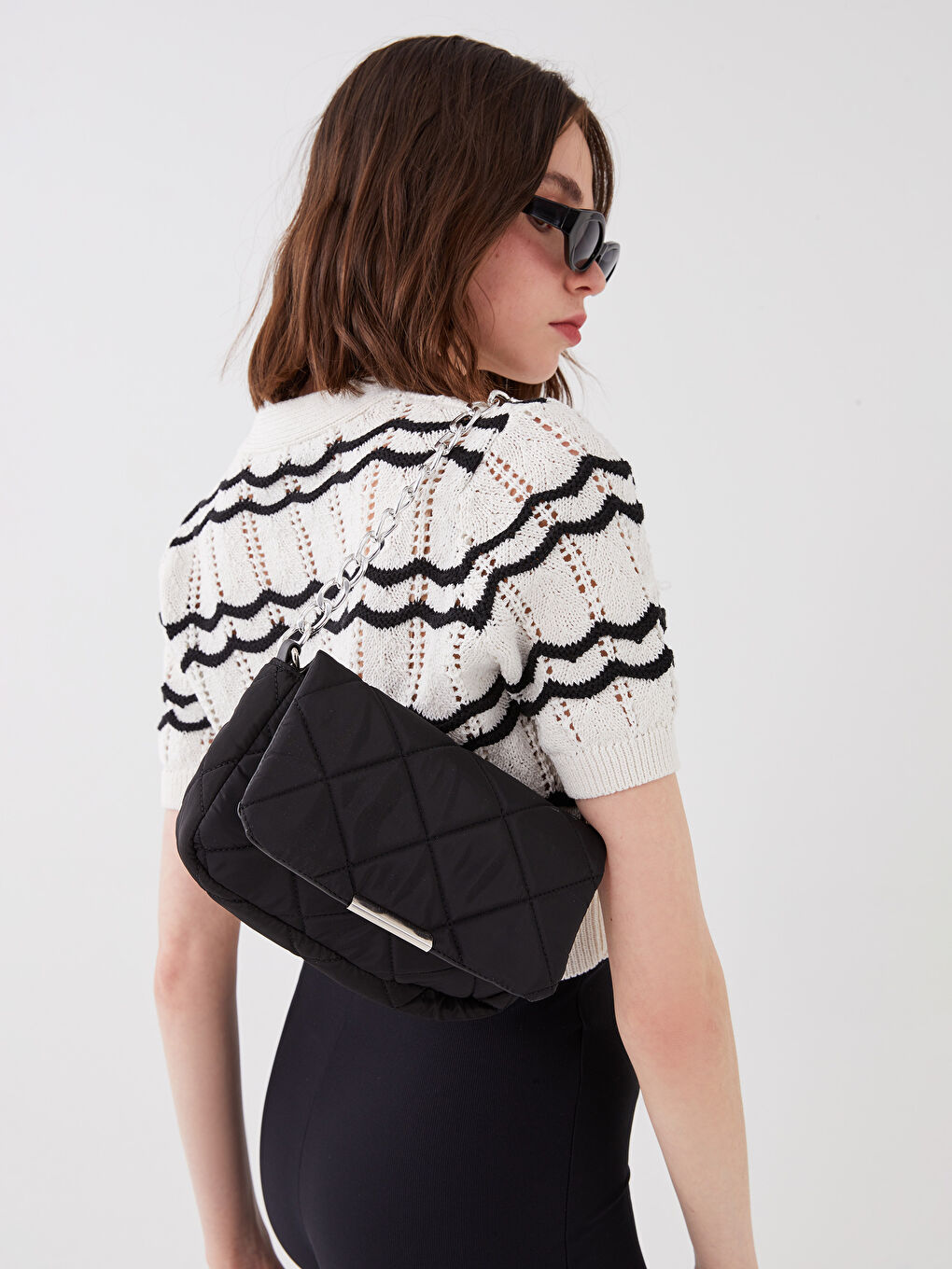 Geantă Crossbody Matlasată din Material pentru Parașute pentru Femei