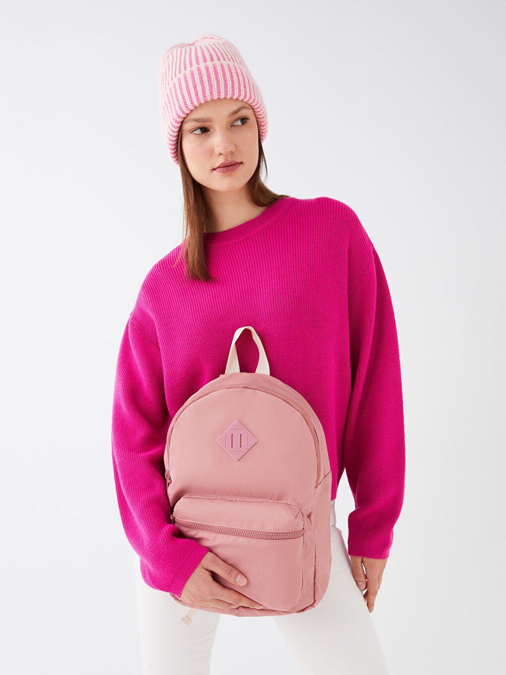 Әйелдерге арналған тегті рюкзак-1