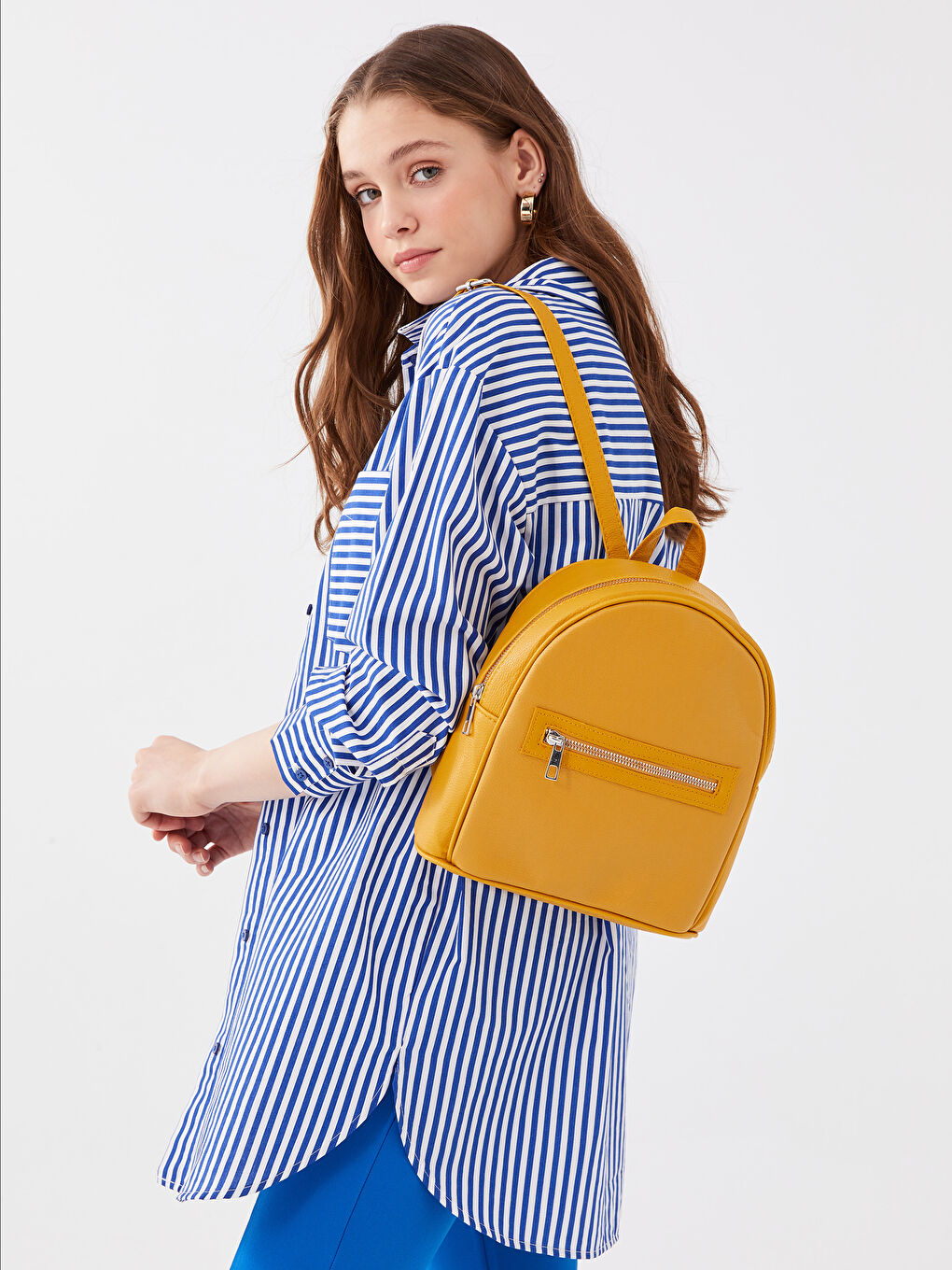 Rucsac pentru Femei cu Aspect de Piele-1