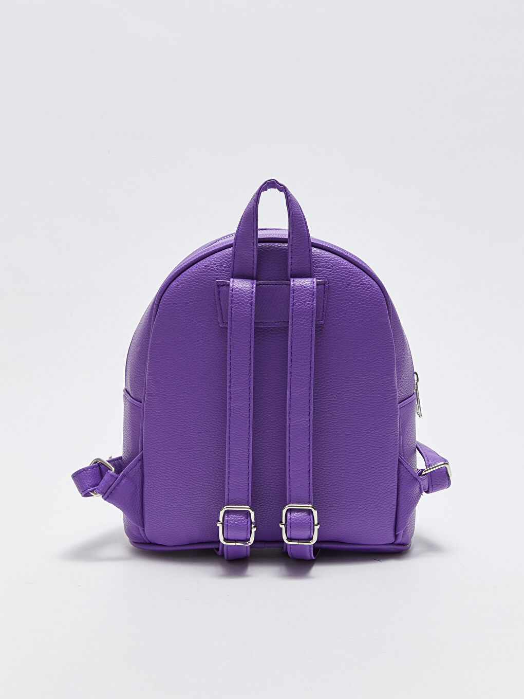 Mor Deri Görünümlü Kadın Sırt Çantası-5