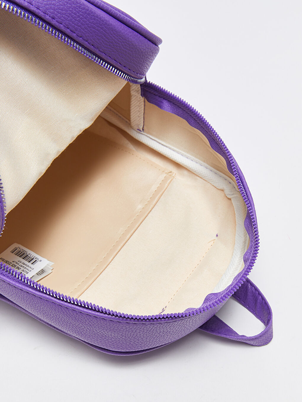 Mor Deri Görünümlü Kadın Sırt Çantası-6