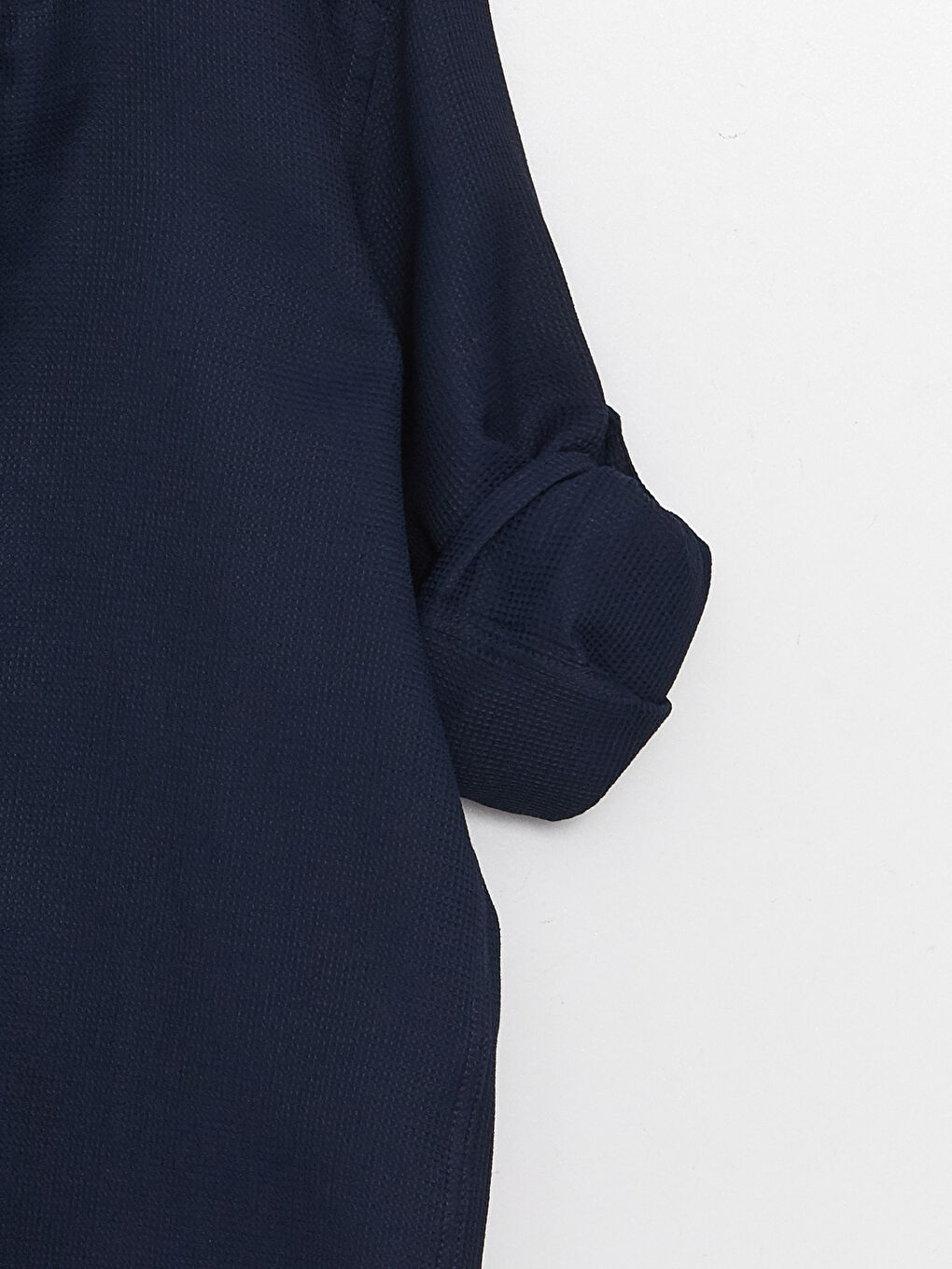 Lacivert Basic Uzun Kollu Erkek Çocuk Gömlek-2