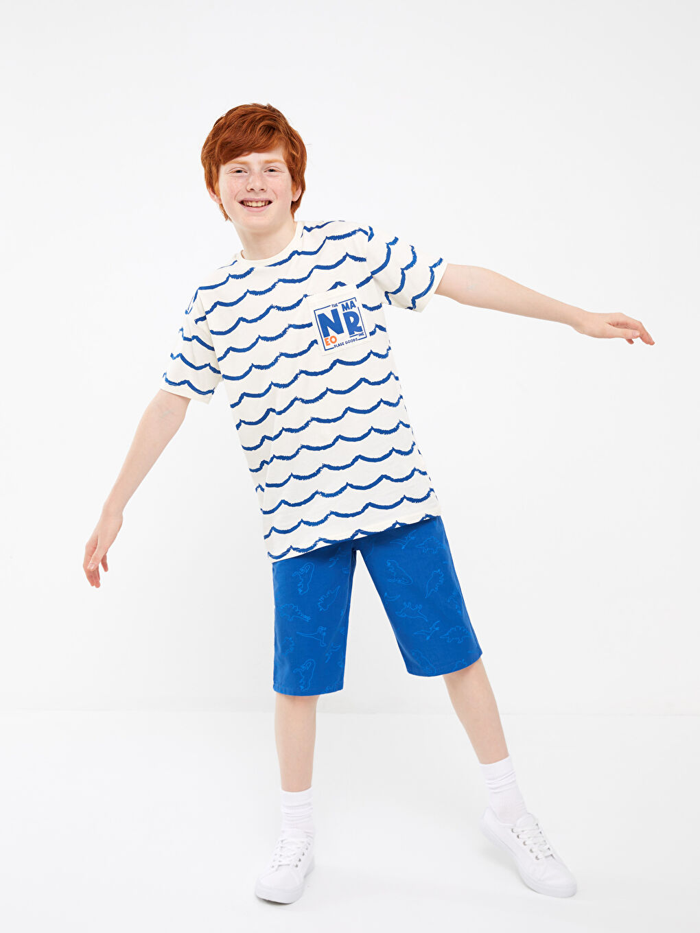 Oversize Crew Neck Boys' T-Shirt-2
