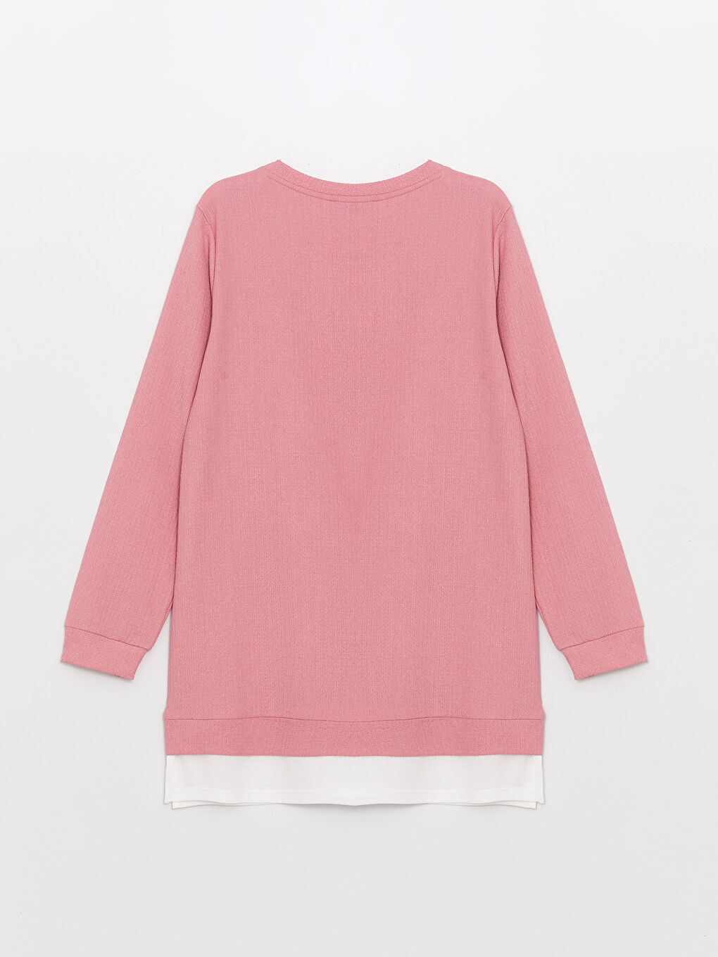 Crew Neck Plain Long Sleeve Women's Tunic-5