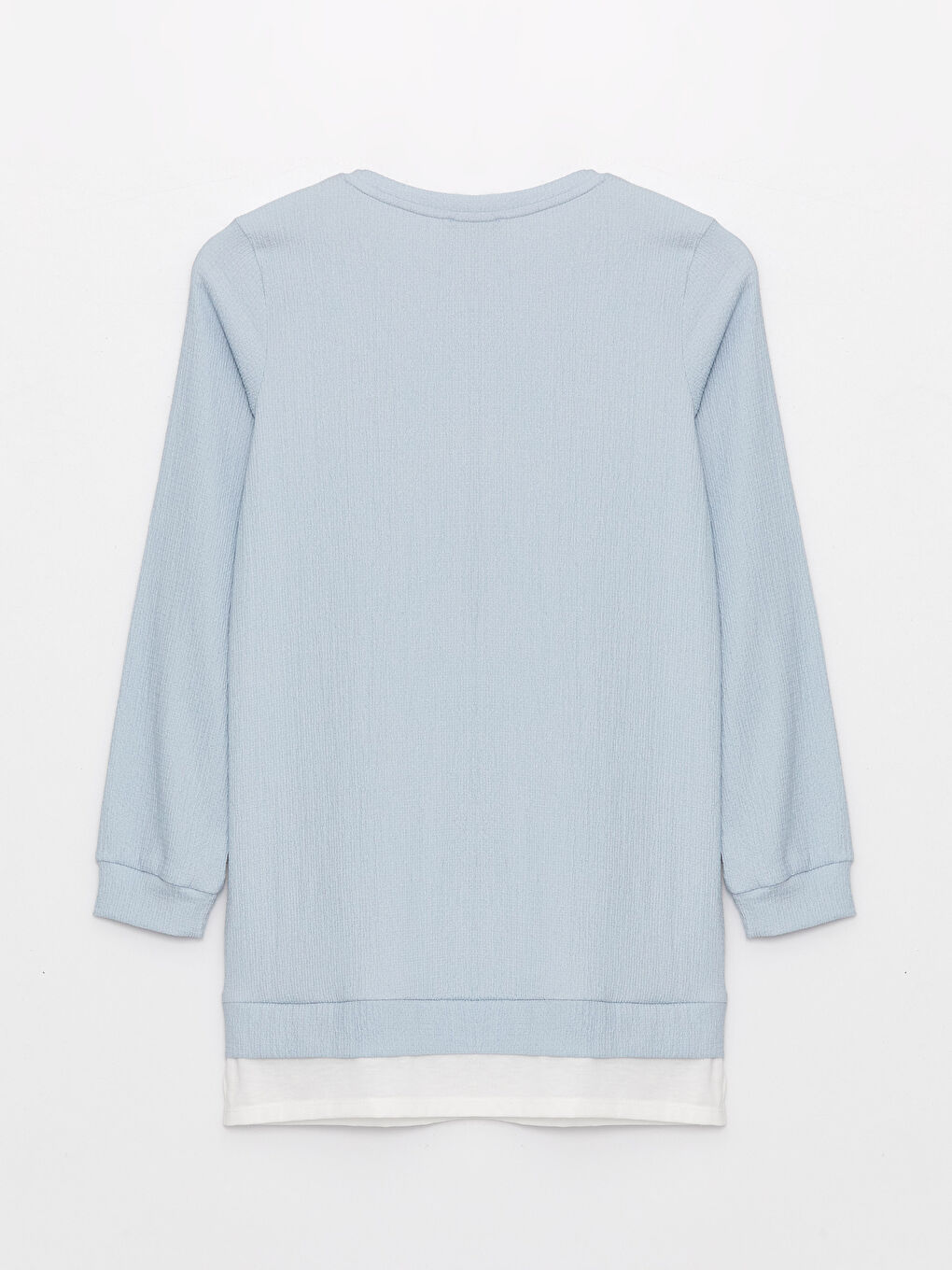 تونيك سادة بياقة دائرية بأكمام طويلة للسيدات-6