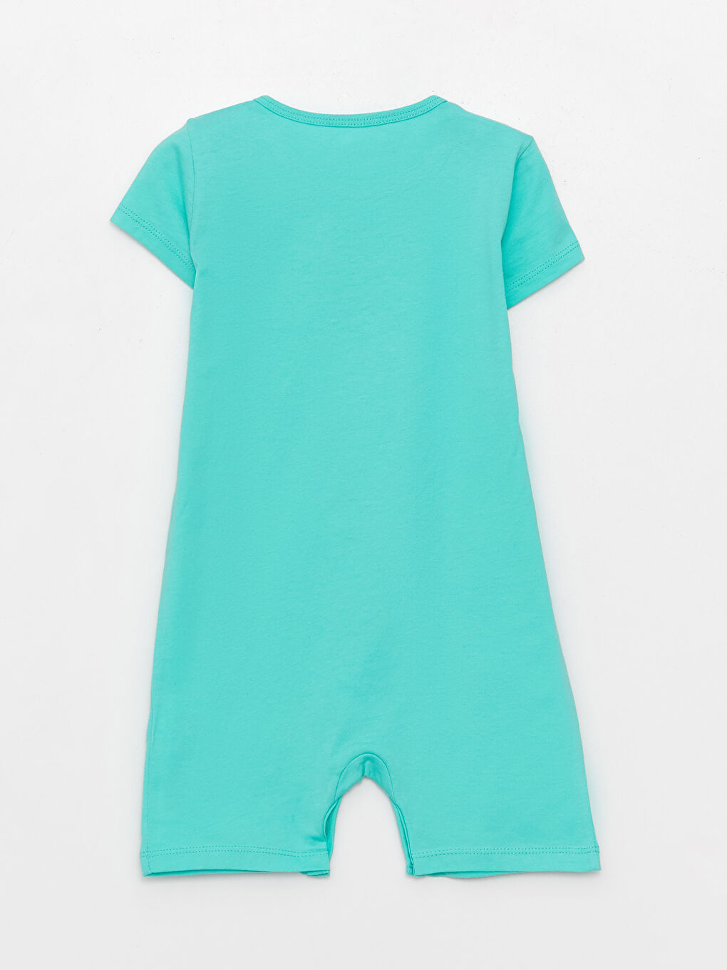 Crew Neck Short Sleeve Embroidered Baby Boy Rompers-1